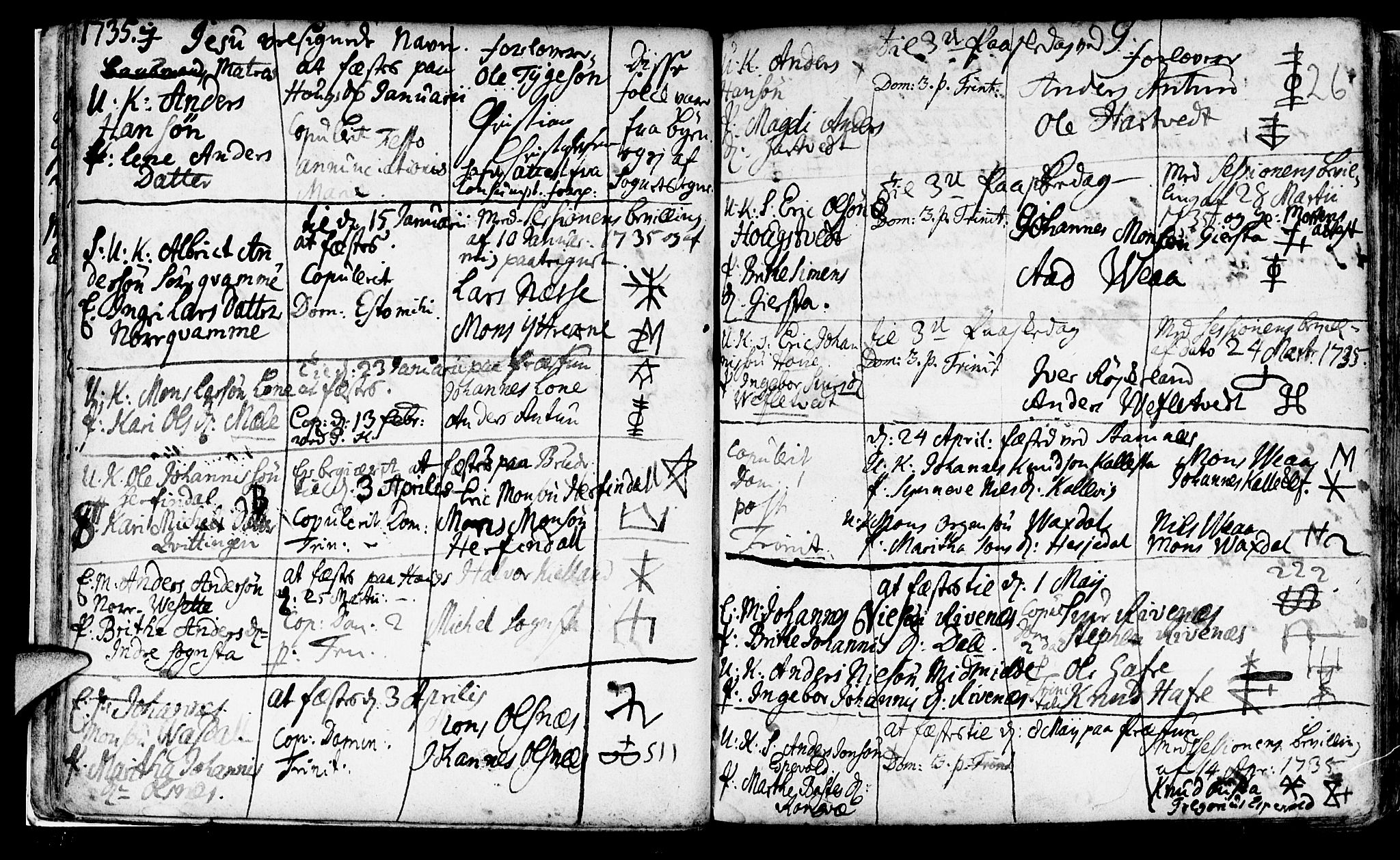 Haus sokneprestembete, SAB/A-75601/H/Haa: Parish register (official) no. A 5, 1733-1747, p. 26