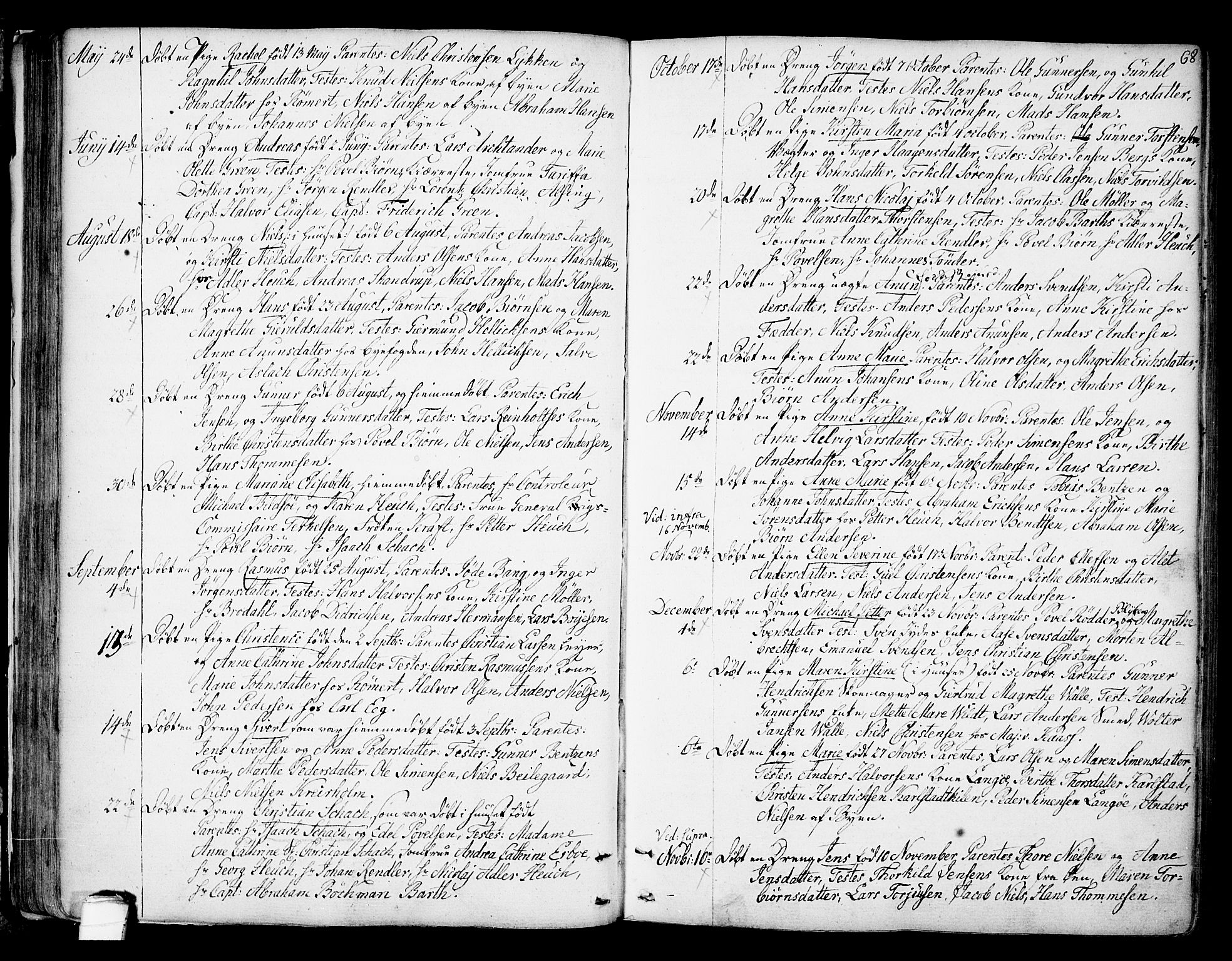 Kragerø kirkebøker, SAKO/A-278/F/Fa/L0002: Parish register (official) no. 2, 1767-1802, p. 68