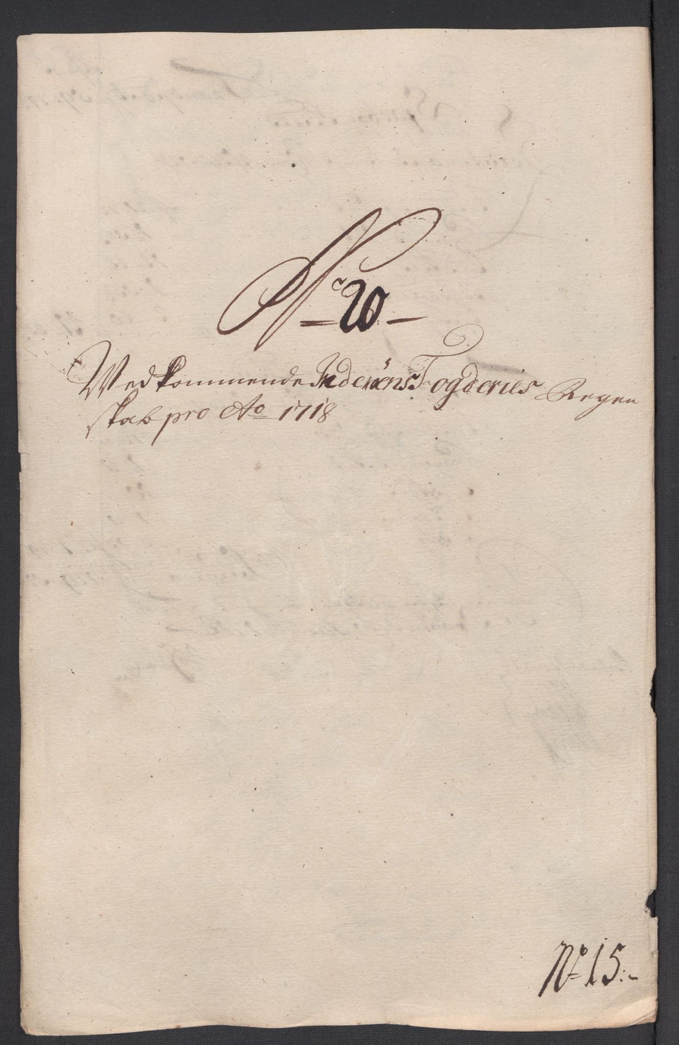 Rentekammeret inntil 1814, Reviderte regnskaper, Fogderegnskap, AV/RA-EA-4092/R63/L4326: Fogderegnskap Inderøy, 1718, p. 225