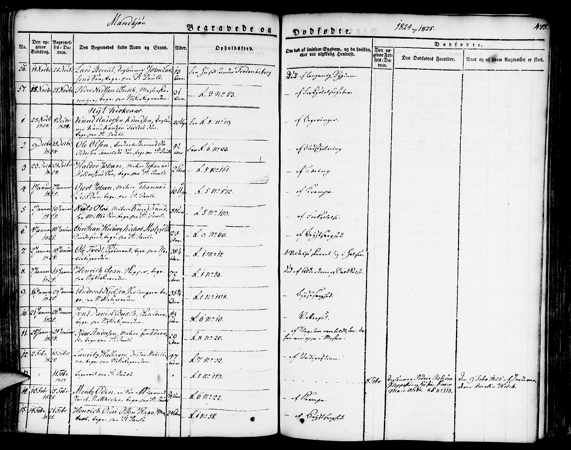 Nykirken Sokneprestembete, SAB/A-77101/H/Haa/L0012: Parish register (official) no. A 12, 1821-1844, p. 475