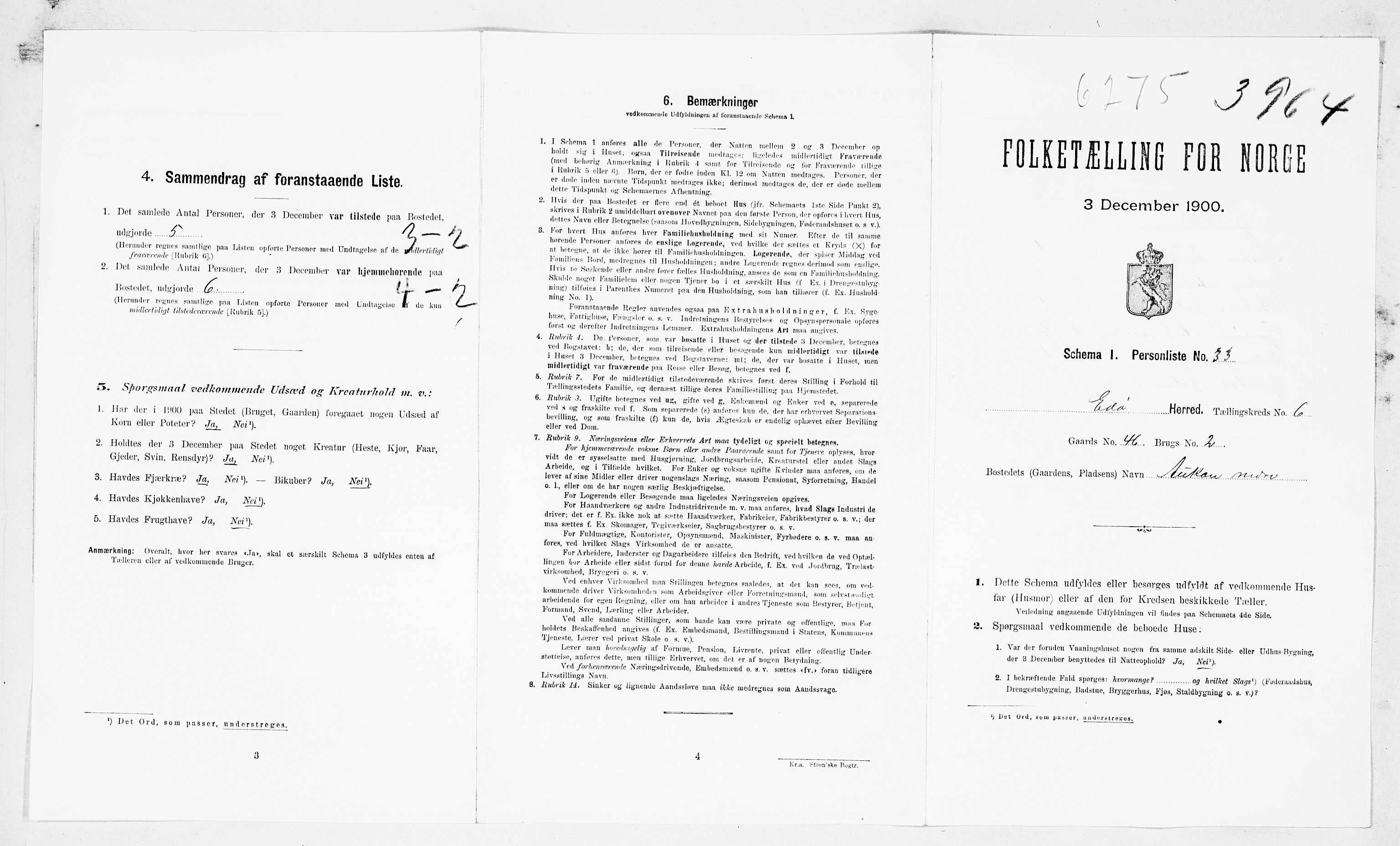 SAT, 1900 census for Edøy, 1900, p. 50