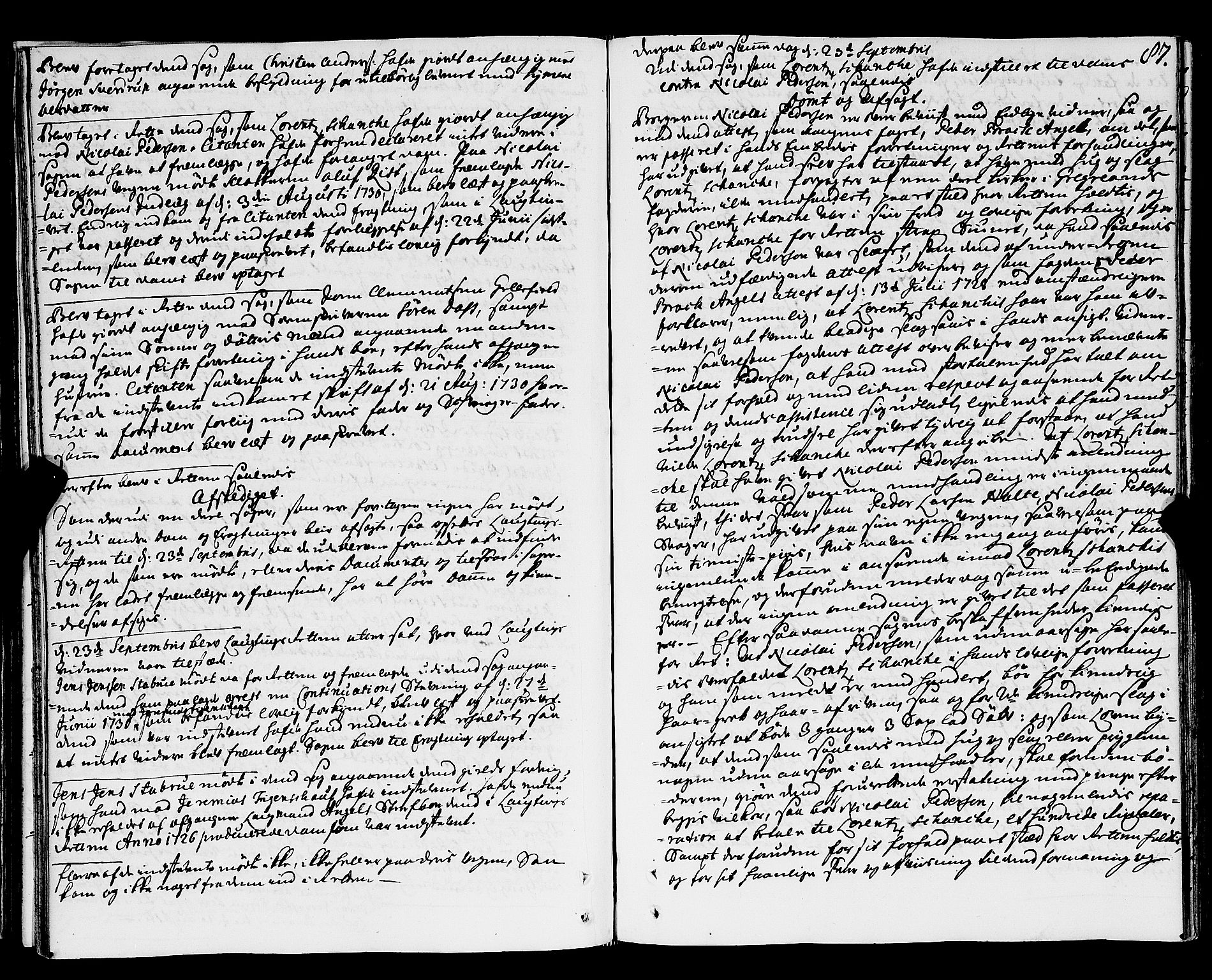 Nordland og Finnmarks lagstol, AV/SAT-A-5608/X/L0006: Justisprotokoll, 1730-1740, p. 86b-87a