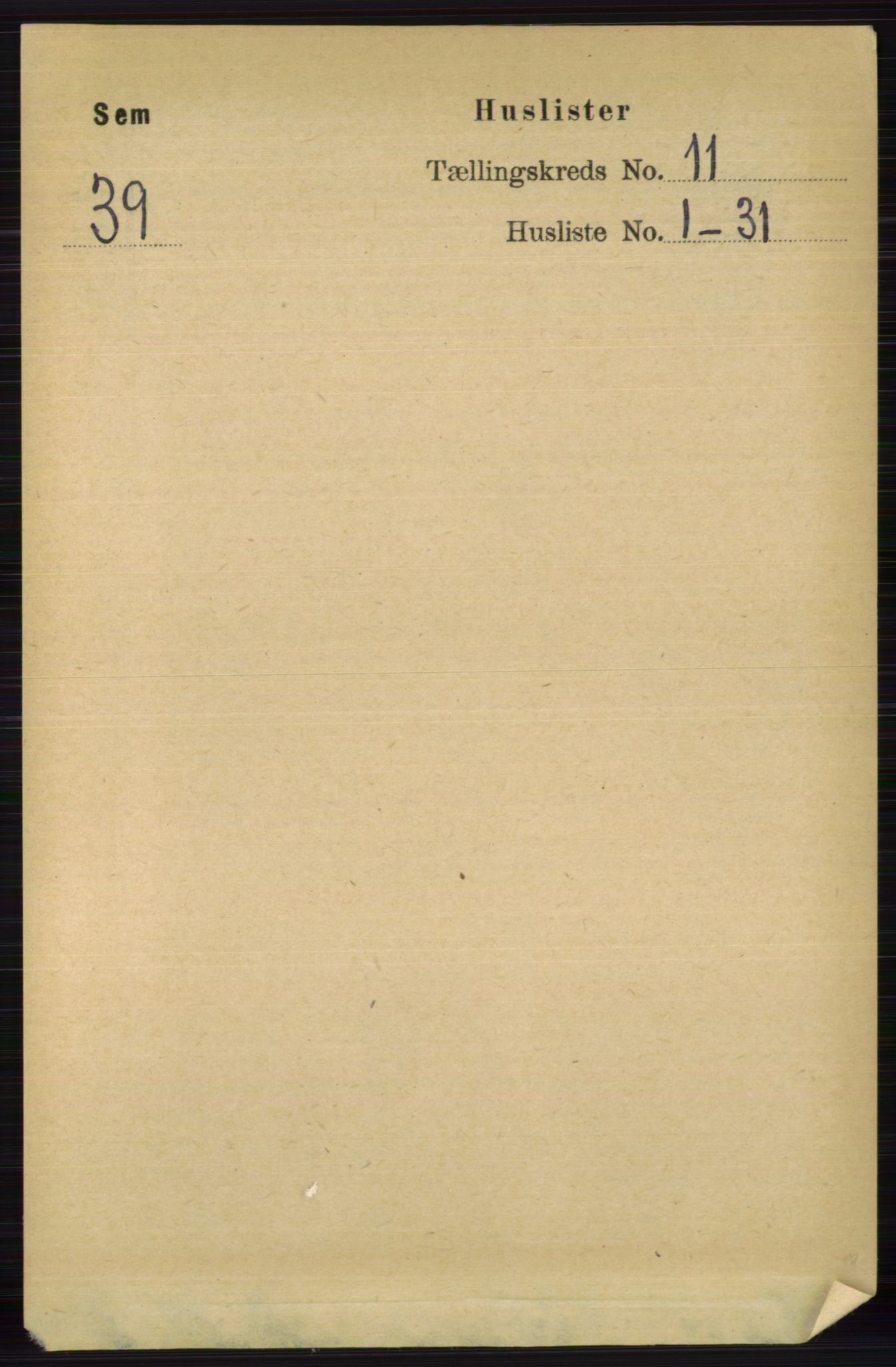 RA, 1891 census for 0721 Sem, 1891, p. 5314
