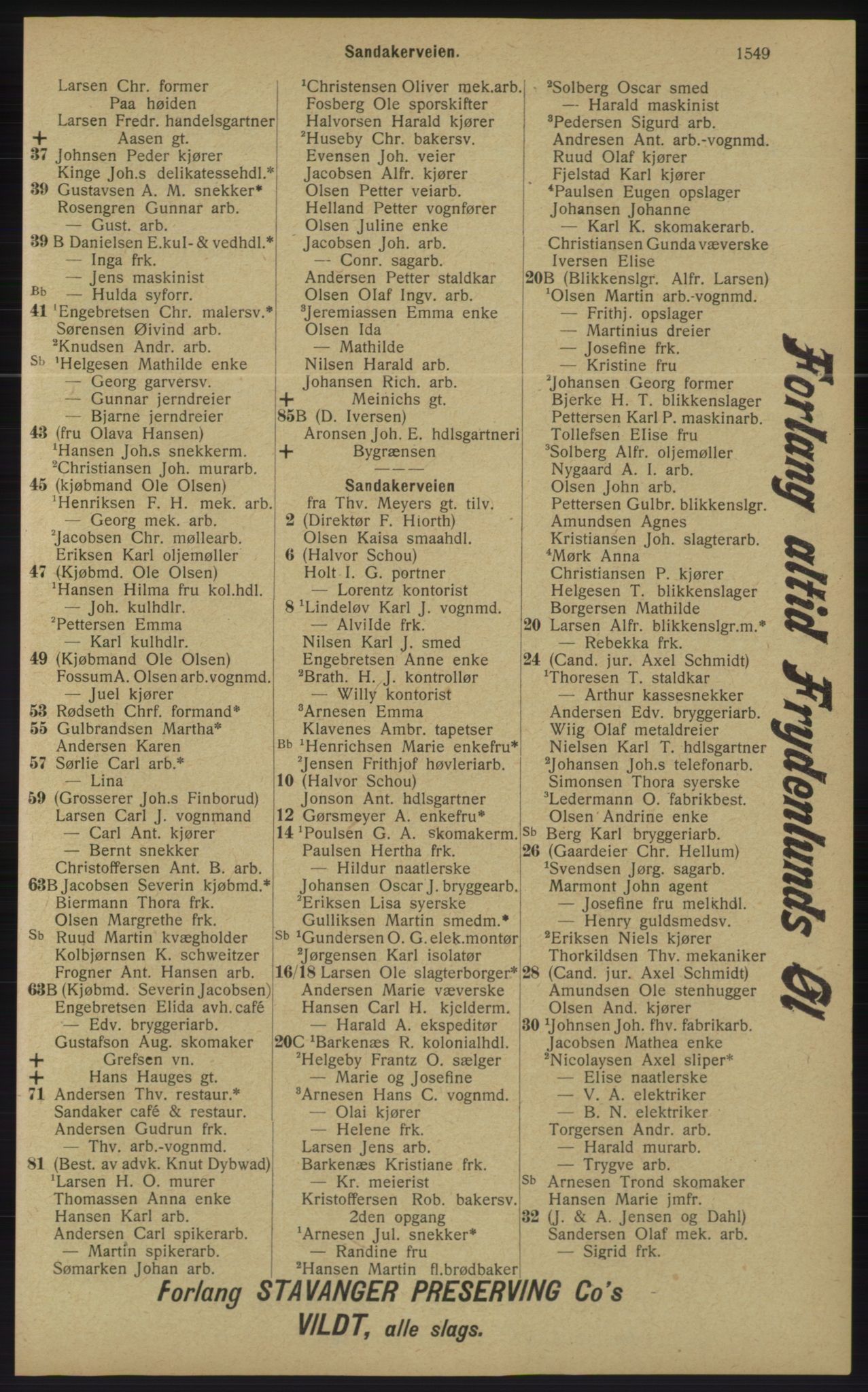 Kristiania/Oslo adressebok, PUBL/-, 1913, p. 1505