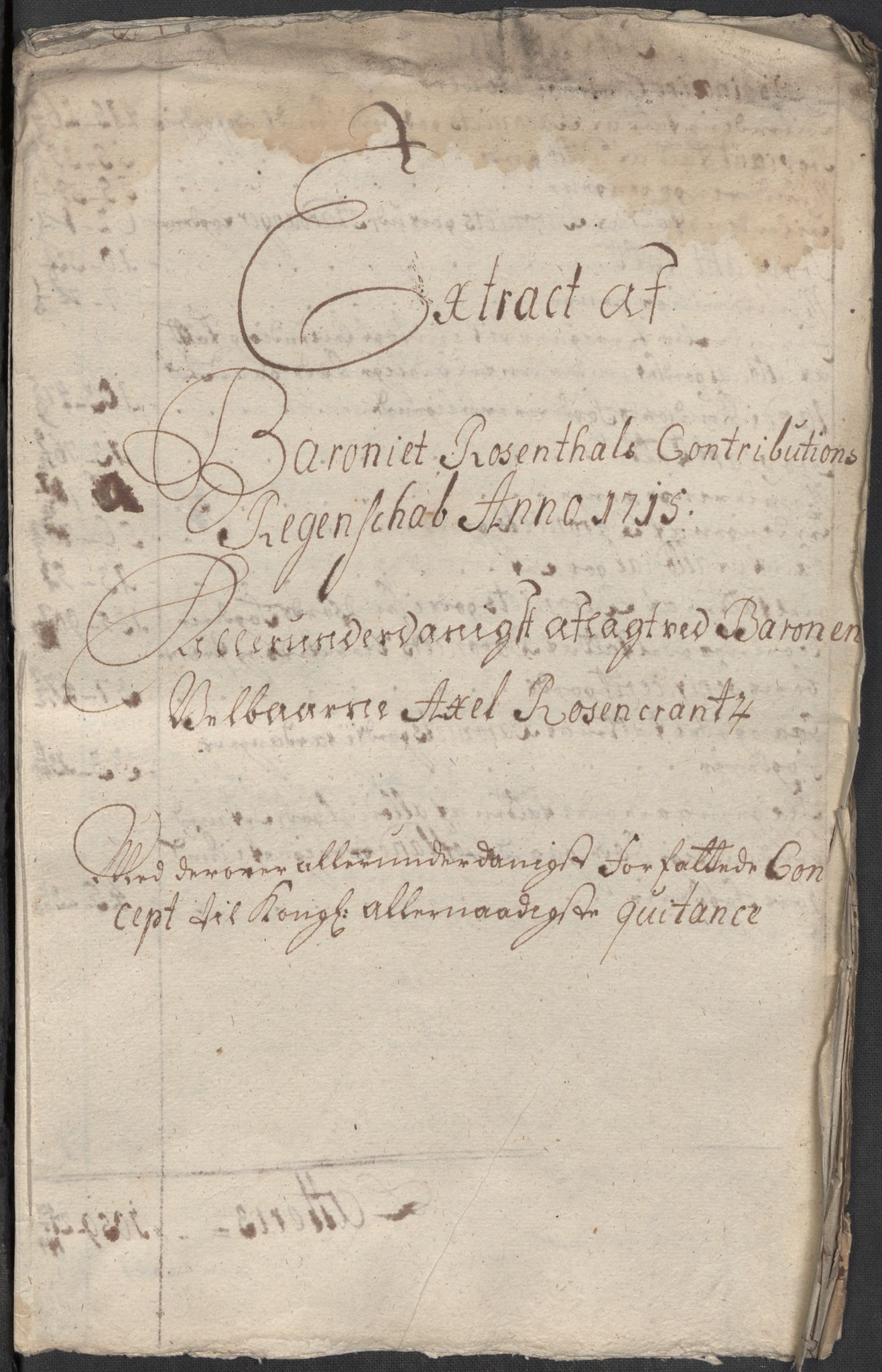 Rentekammeret inntil 1814, Reviderte regnskaper, Fogderegnskap, RA/EA-4092/R49/L3139: Fogderegnskap Rosendal Baroni, 1715-1717, p. 25