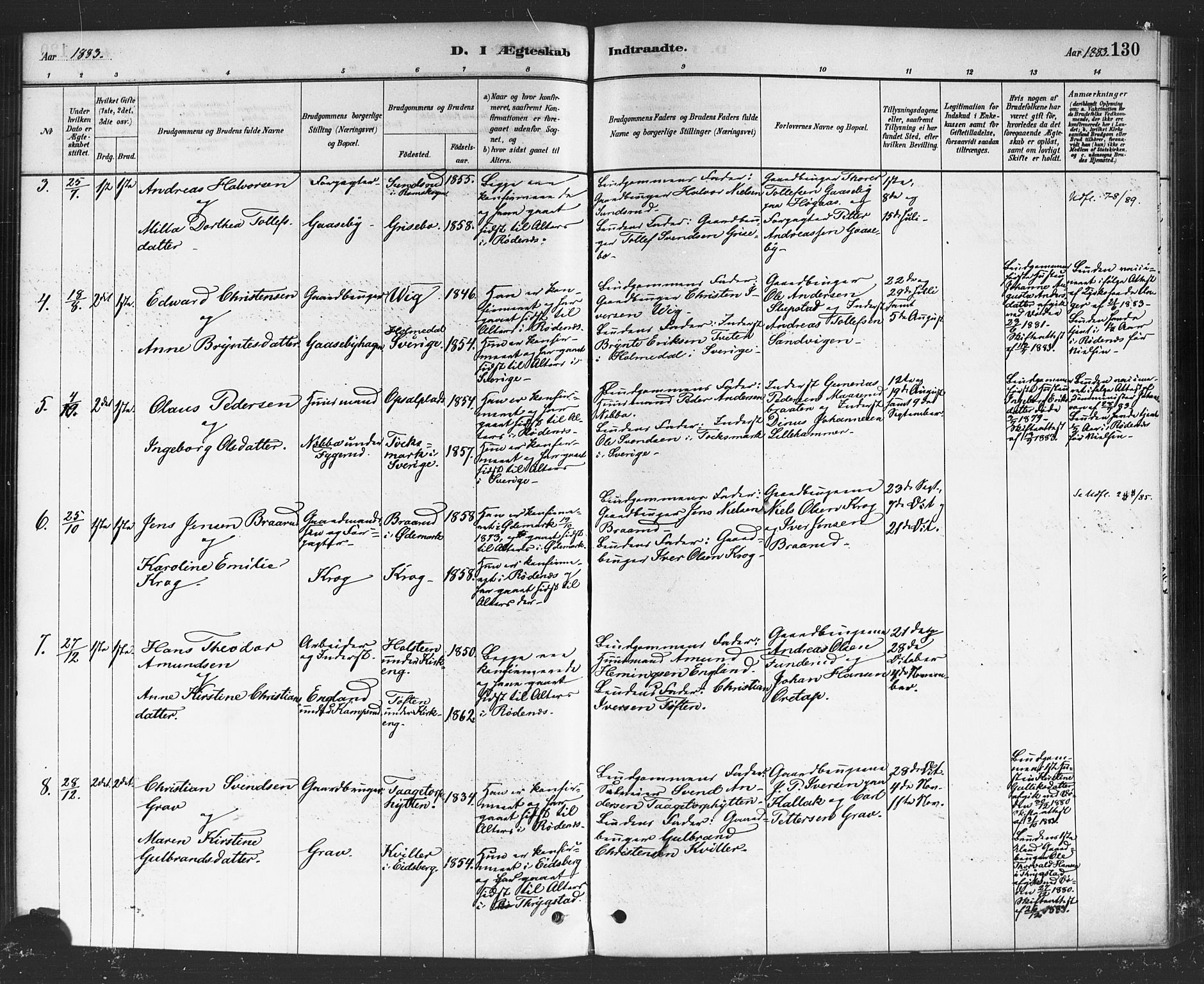 Rødenes prestekontor Kirkebøker, AV/SAO-A-2005/F/Fa/L0009: Parish register (official) no. I 9, 1880-1889, p. 130