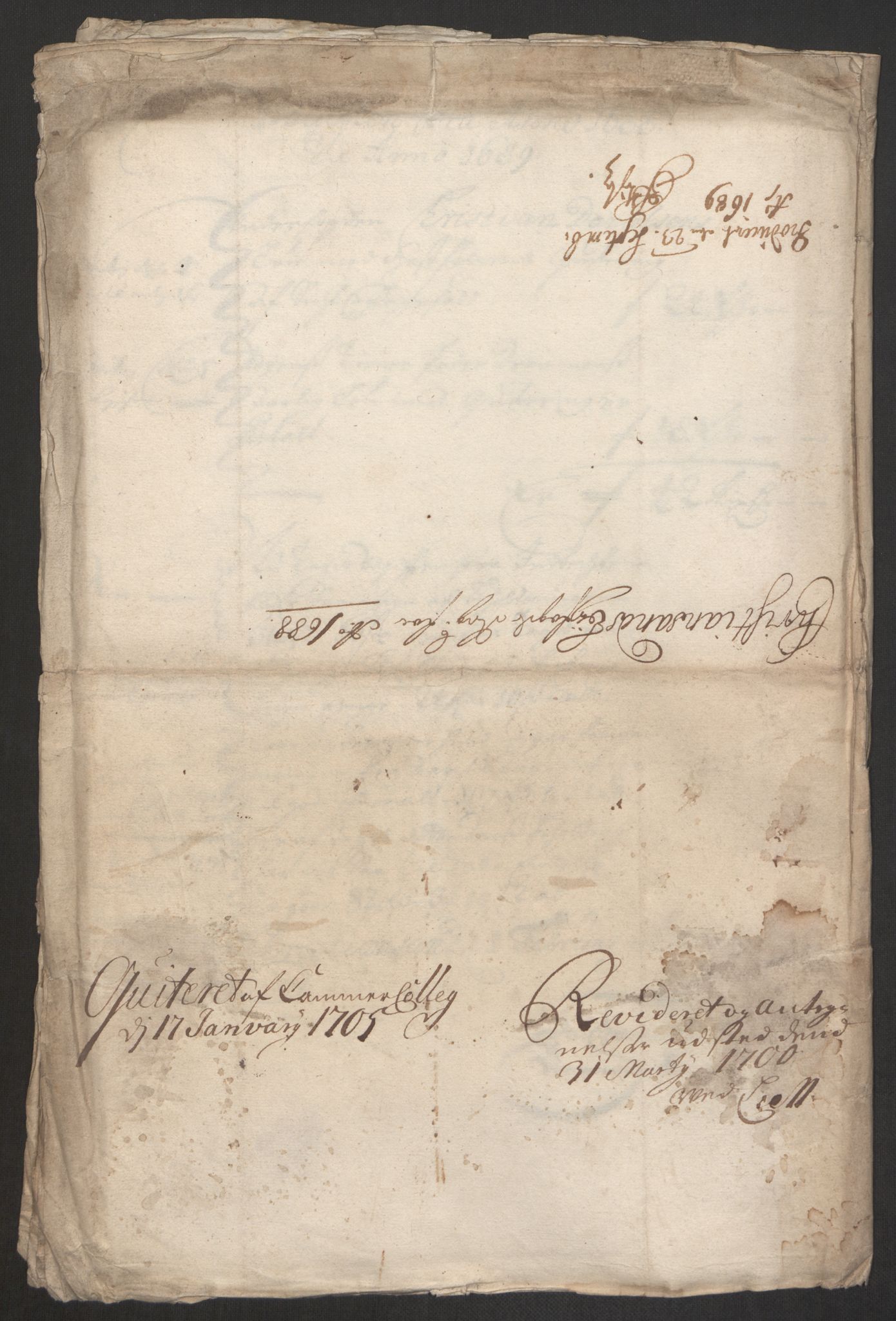 Rentekammeret inntil 1814, Reviderte regnskaper, Byregnskaper, RA/EA-4066/R/Rm/L0285: [M18] Sikt og sakefall, 1681-1718, p. 107