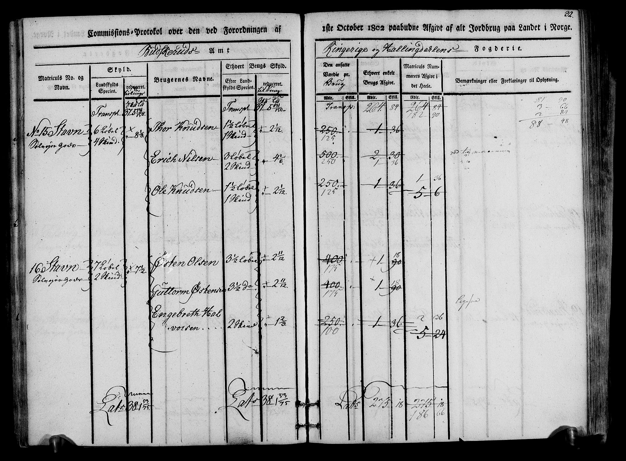 Rentekammeret inntil 1814, Realistisk ordnet avdeling, AV/RA-EA-4070/N/Ne/Nea/L0047: Ringerike og Hallingdal fogderi. Kommisjonsprotokoll for Nes prestegjeld, 1803, p. 34