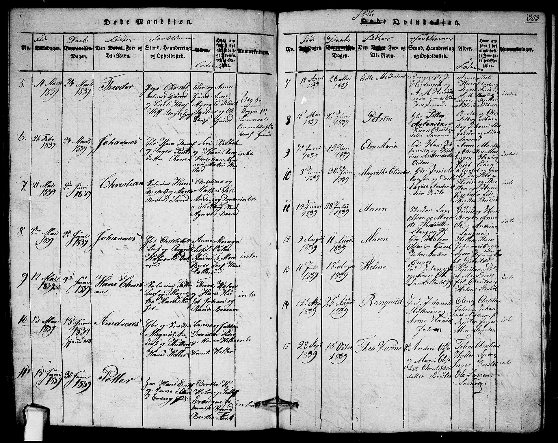 Askim prestekontor Kirkebøker, SAO/A-10900/G/Ga/L0001: Parish register (copy) no. 1, 1817-1846, p. 302-303