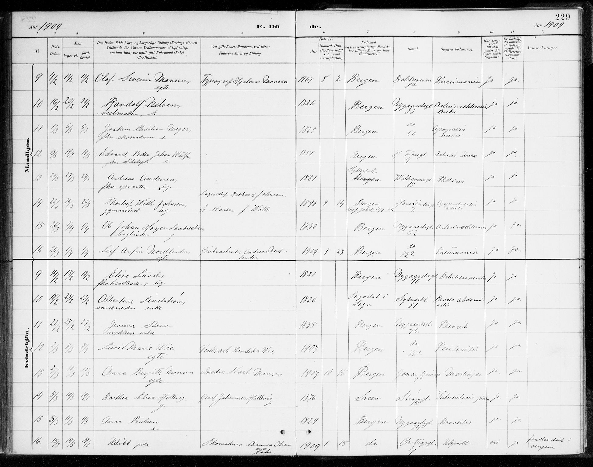 Johanneskirken sokneprestembete, AV/SAB-A-76001/H/Haa/L0019: Parish register (official) no. E 1, 1885-1915, p. 229