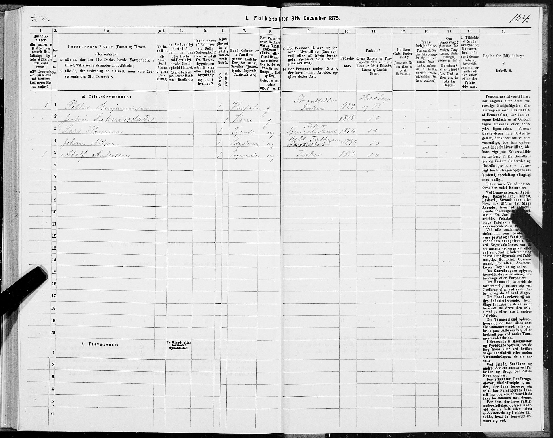 SAT, 1875 census for 1818P Herøy, 1875, p. 1154