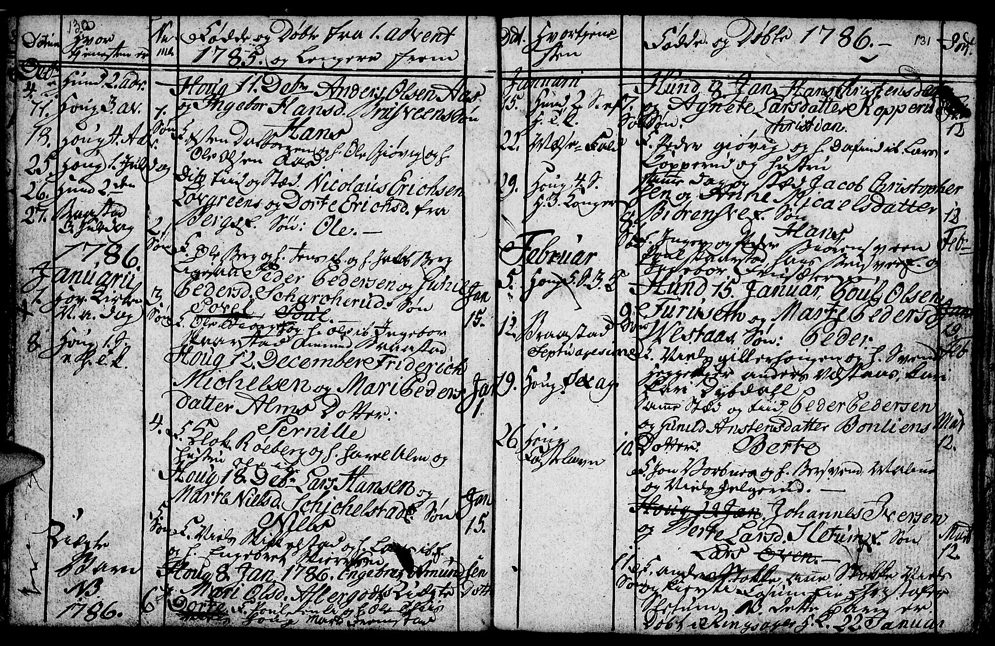 Vardal prestekontor, SAH/PREST-100/H/Ha/Hab/L0001: Parish register (copy) no. 1, 1771-1790, p. 130-131