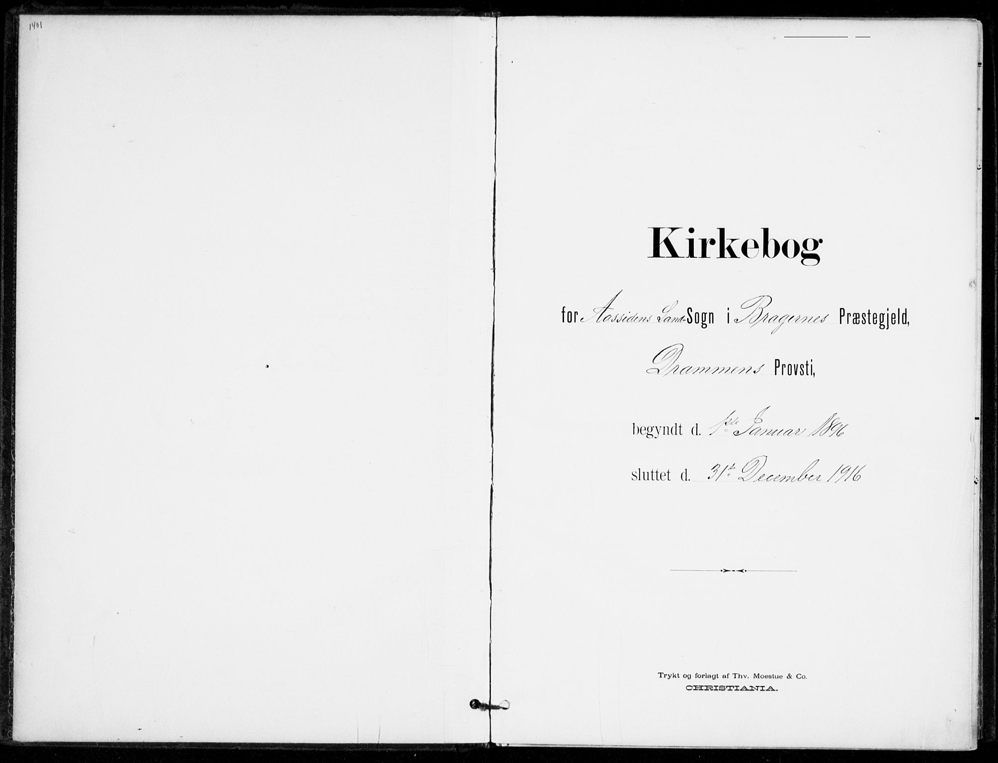 Åssiden kirkebøker, SAKO/A-251/F/Fa/L0002: Parish register (official) no. 2, 1896-1916
