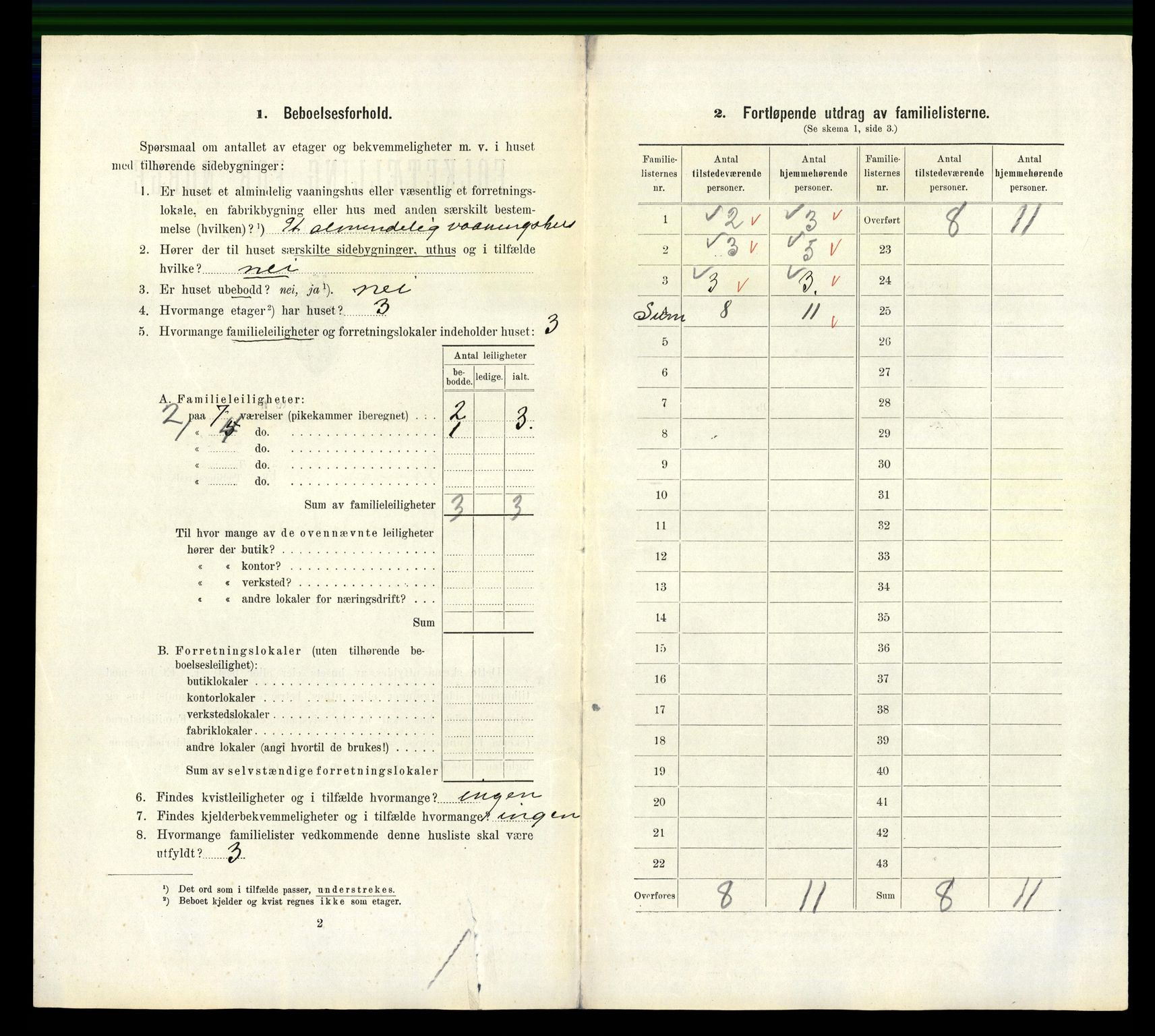 RA, 1910 census for Arendal, 1910, p. 2546