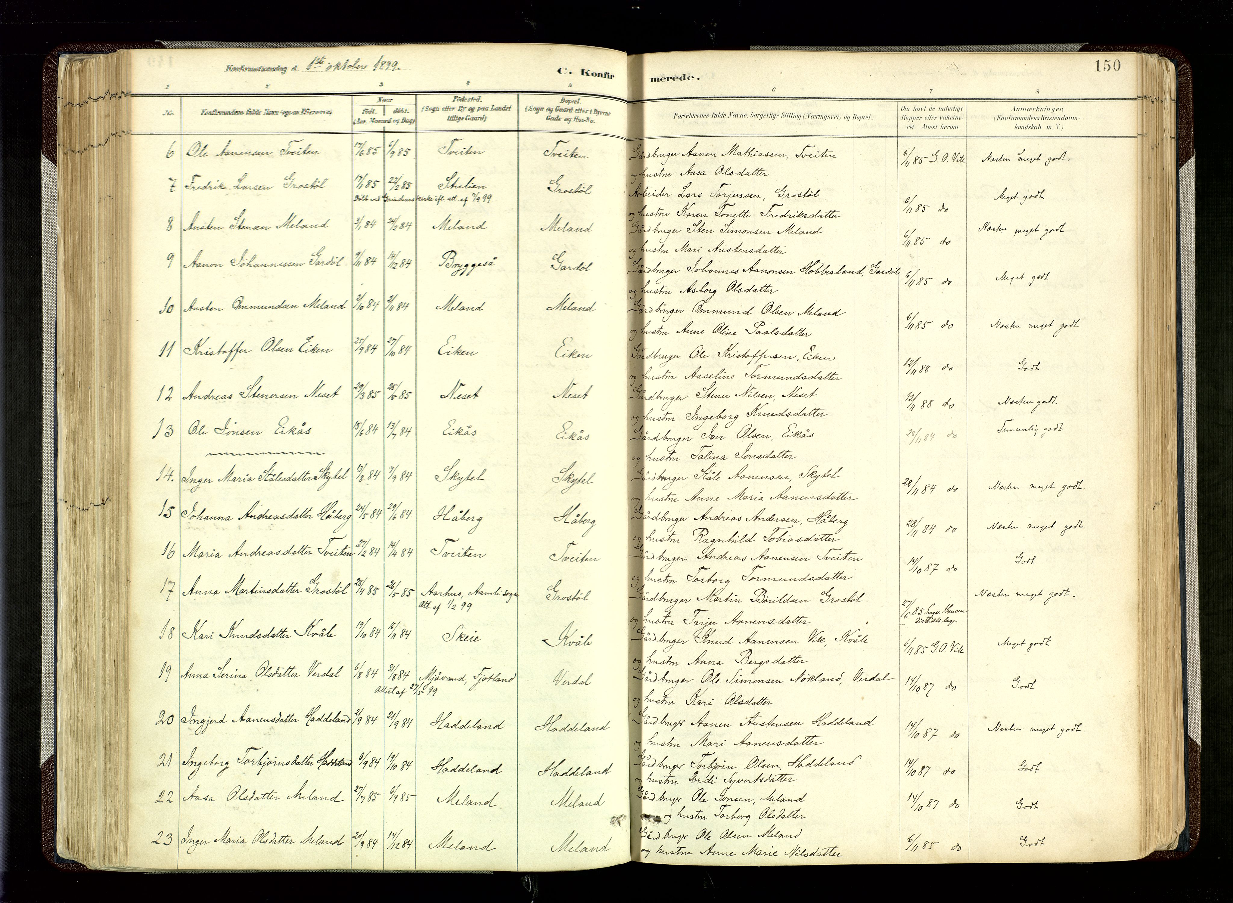 Hægebostad sokneprestkontor, SAK/1111-0024/F/Fa/Fab/L0004: Parish register (official) no. A 4, 1887-1929, p. 150