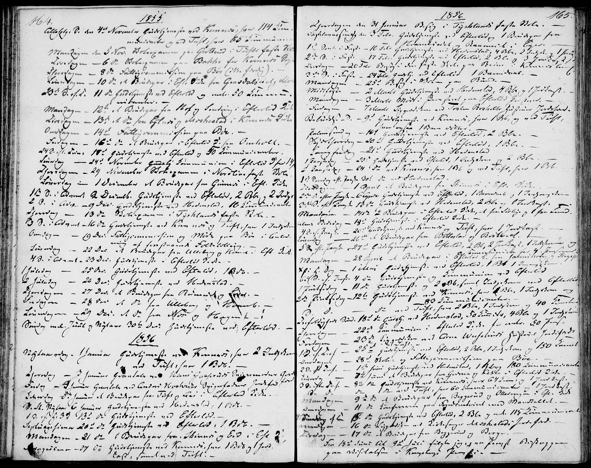 Sandsvær kirkebøker, SAKO/A-244/F/Fa/L0003: Parish register (official) no. I 3, 1809-1817, p. 164-165