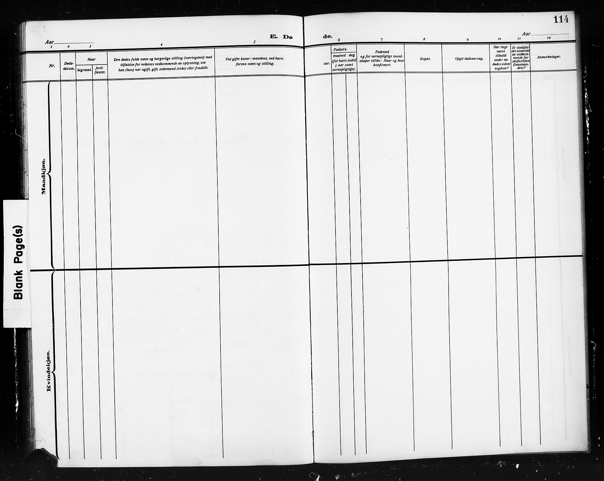 Trøgstad prestekontor Kirkebøker, AV/SAO-A-10925/G/Gb/L0001: Parish register (copy) no. II 1, 1911-1925, p. 114