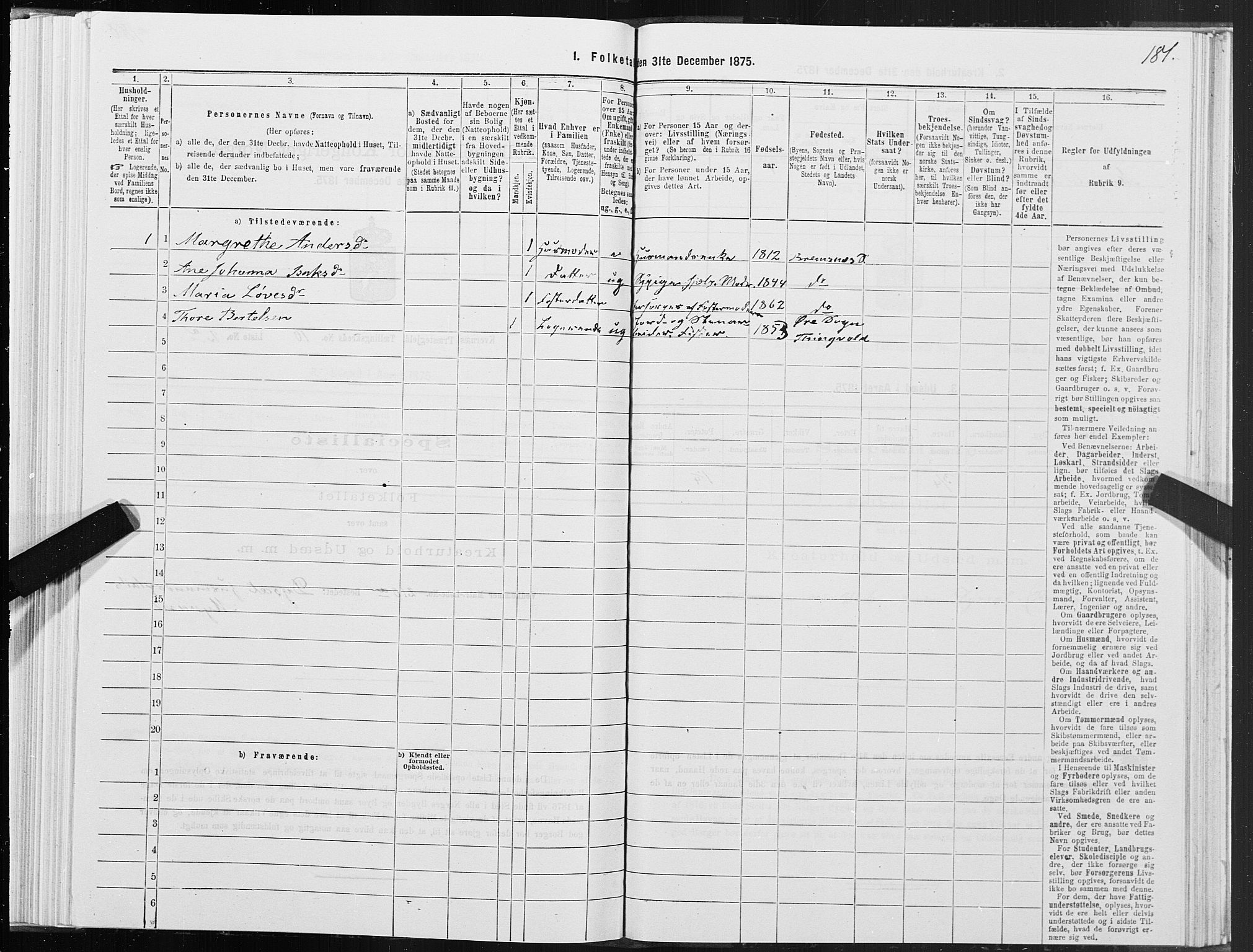 SAT, 1875 census for 1553P Kvernes, 1875, p. 5181