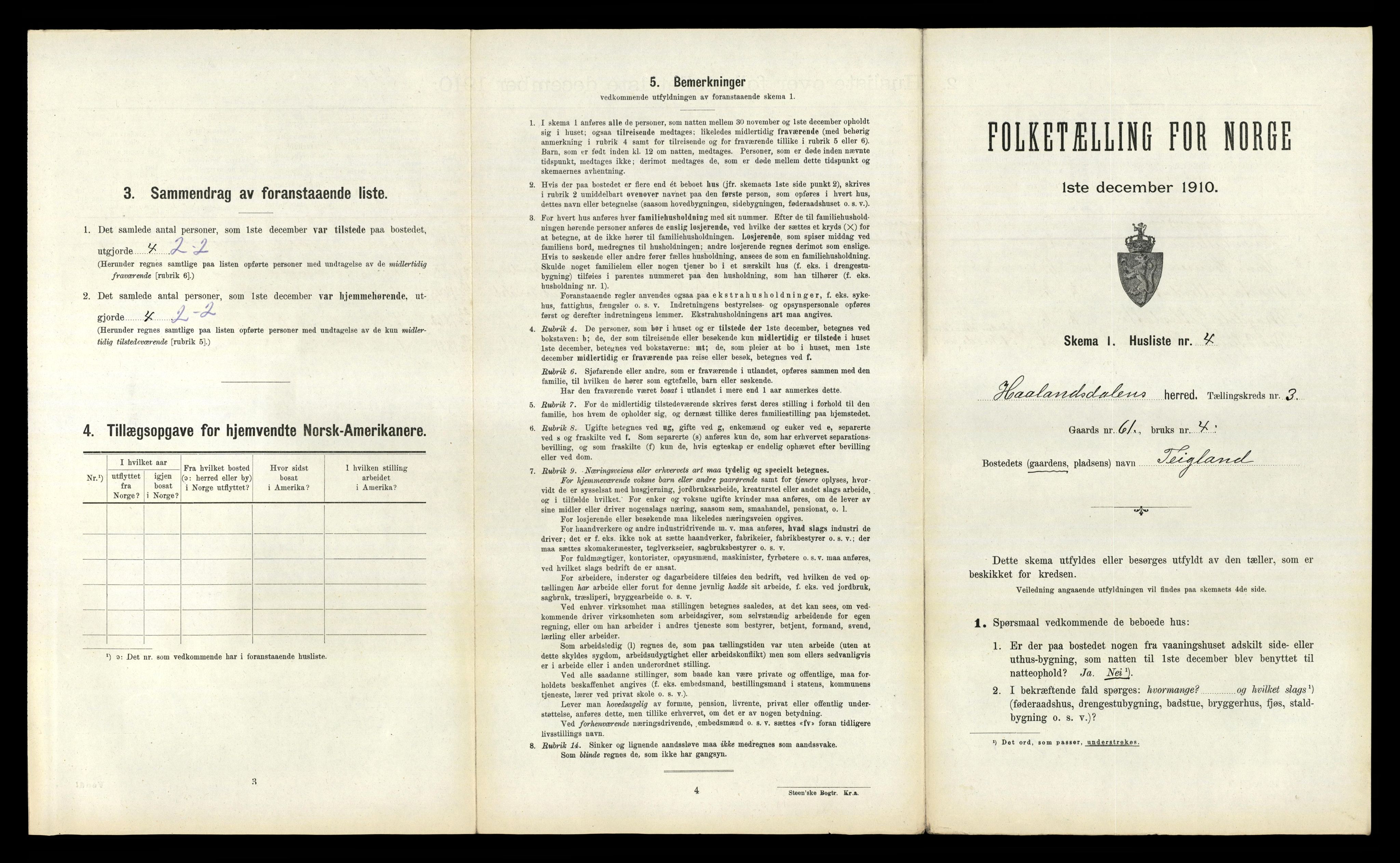 RA, 1910 census for Hålandsdal, 1910, p. 154