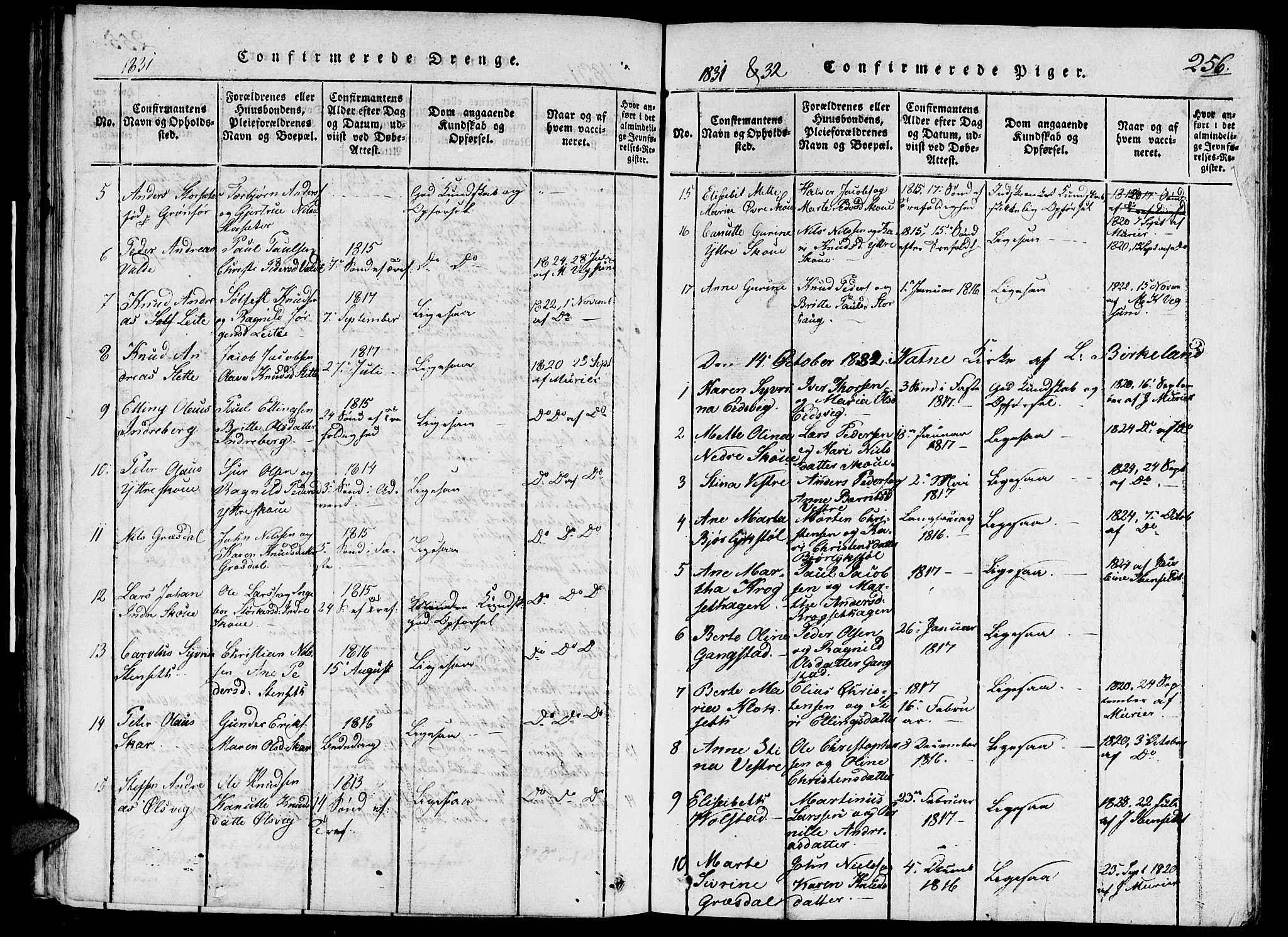 Ministerialprotokoller, klokkerbøker og fødselsregistre - Møre og Romsdal, AV/SAT-A-1454/524/L0351: Parish register (official) no. 524A03, 1816-1838, p. 256