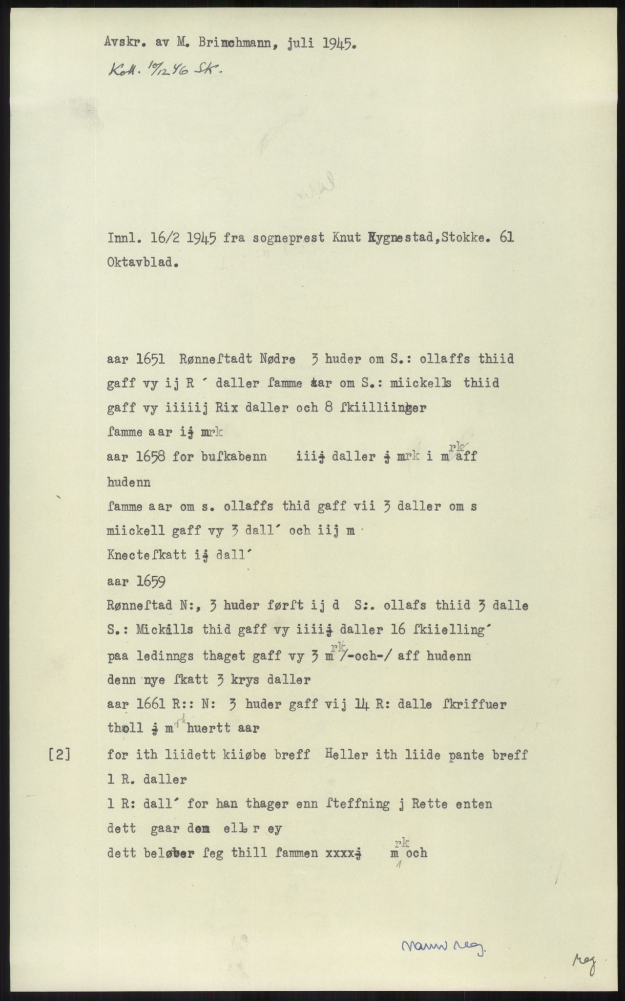 Samlinger til kildeutgivelse, Diplomavskriftsamlingen, AV/RA-EA-4053/H/Ha, p. 1615