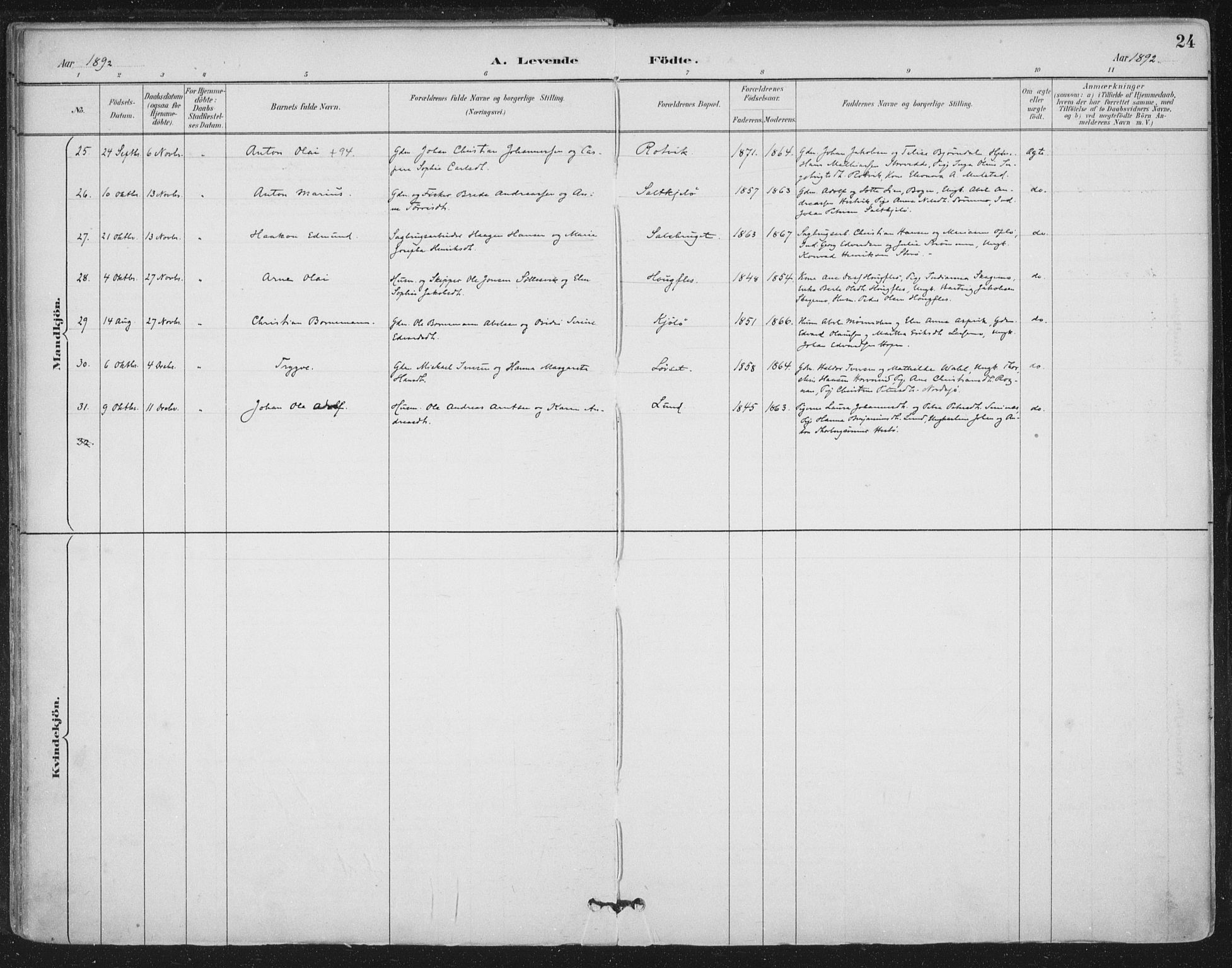 Ministerialprotokoller, klokkerbøker og fødselsregistre - Nord-Trøndelag, AV/SAT-A-1458/780/L0644: Parish register (official) no. 780A08, 1886-1903, p. 24