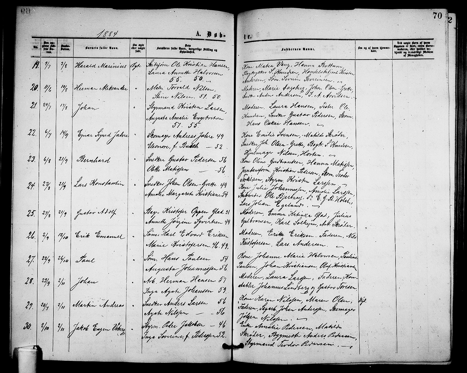 Holmestrand kirkebøker, AV/SAKO-A-346/G/Ga/L0004: Parish register (copy) no. 4, 1874-1888, p. 70