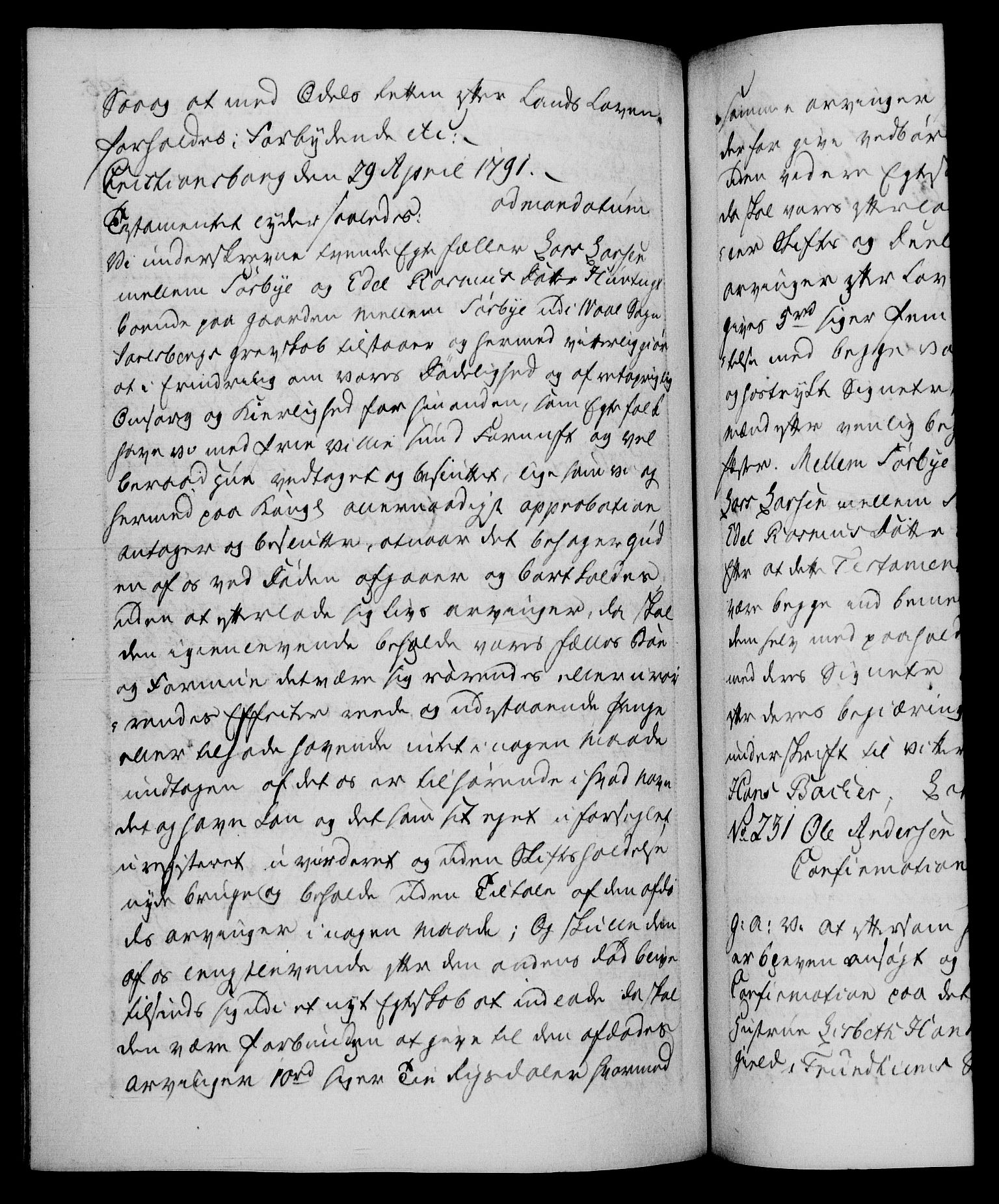 Danske Kanselli 1572-1799, RA/EA-3023/F/Fc/Fca/Fcaa/L0053: Norske registre, 1790-1791, p. 595b