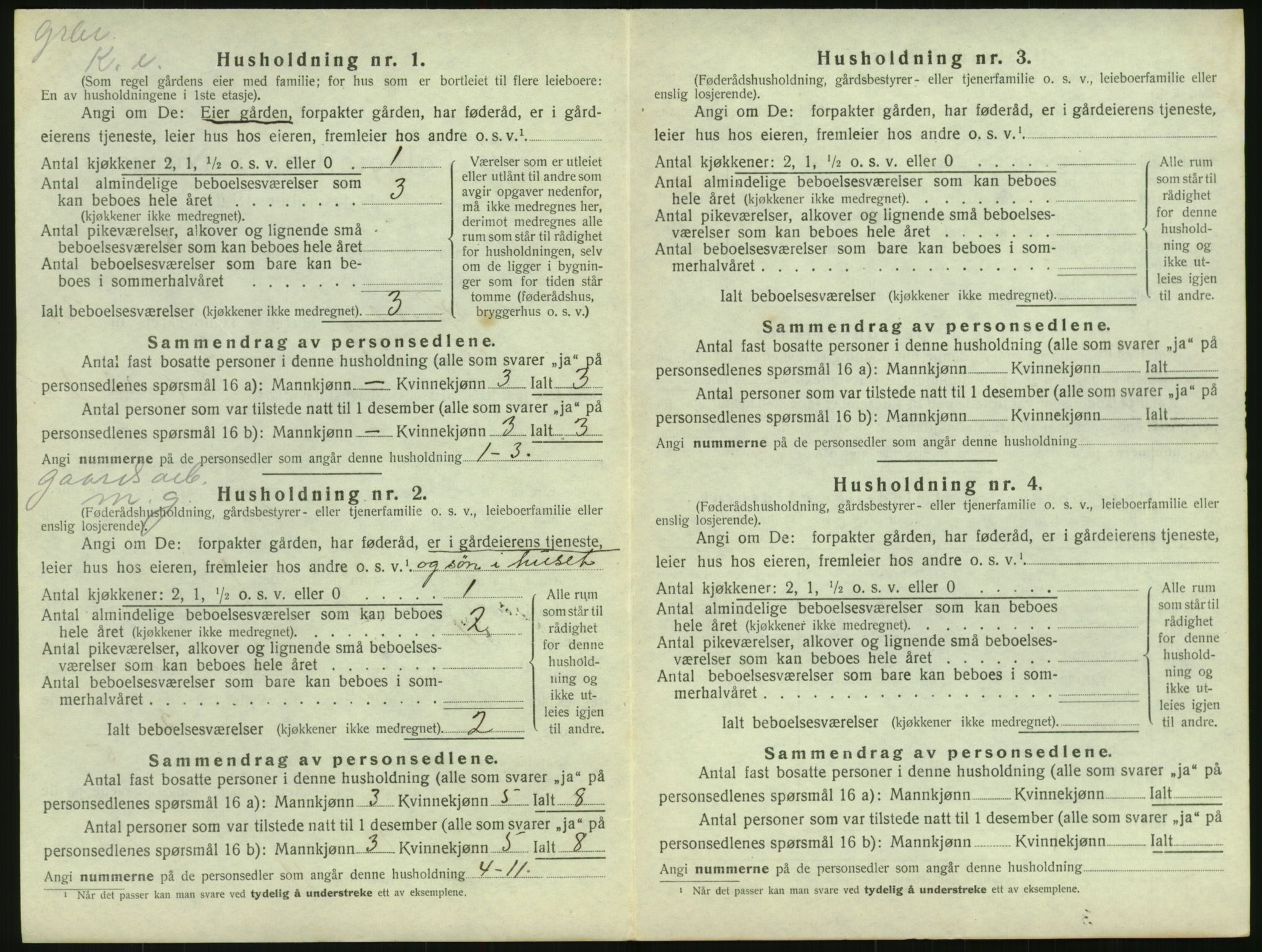 SAK, 1920 census for Herefoss, 1920, p. 53