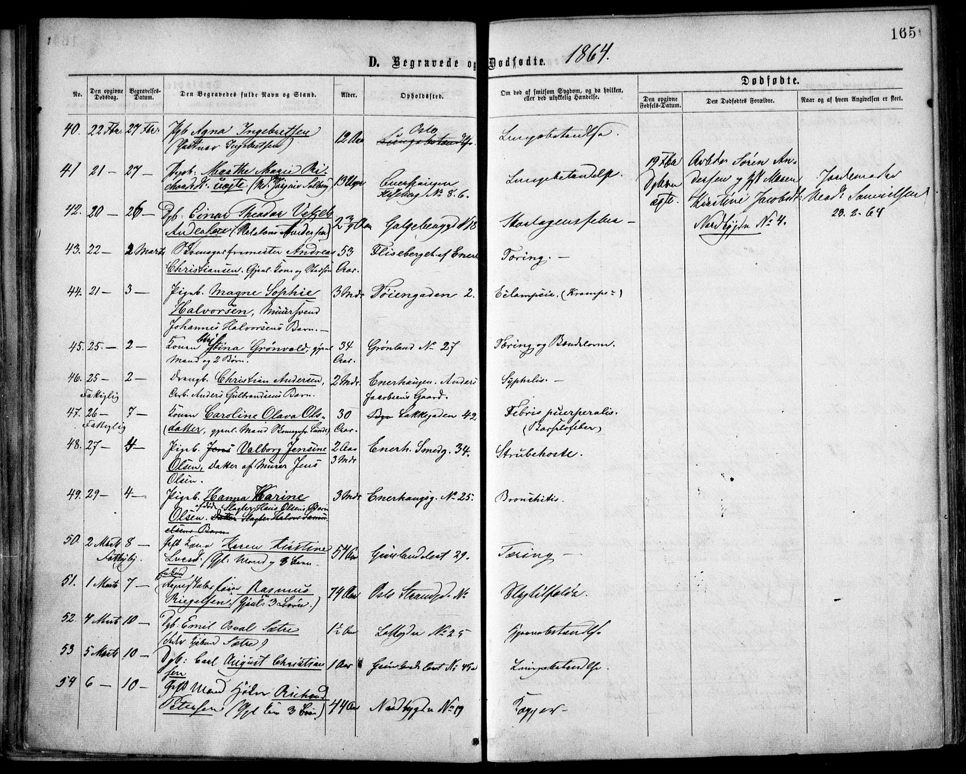 Grønland prestekontor Kirkebøker, AV/SAO-A-10848/F/Fa/L0003: Parish register (official) no. 3, 1862-1868, p. 165