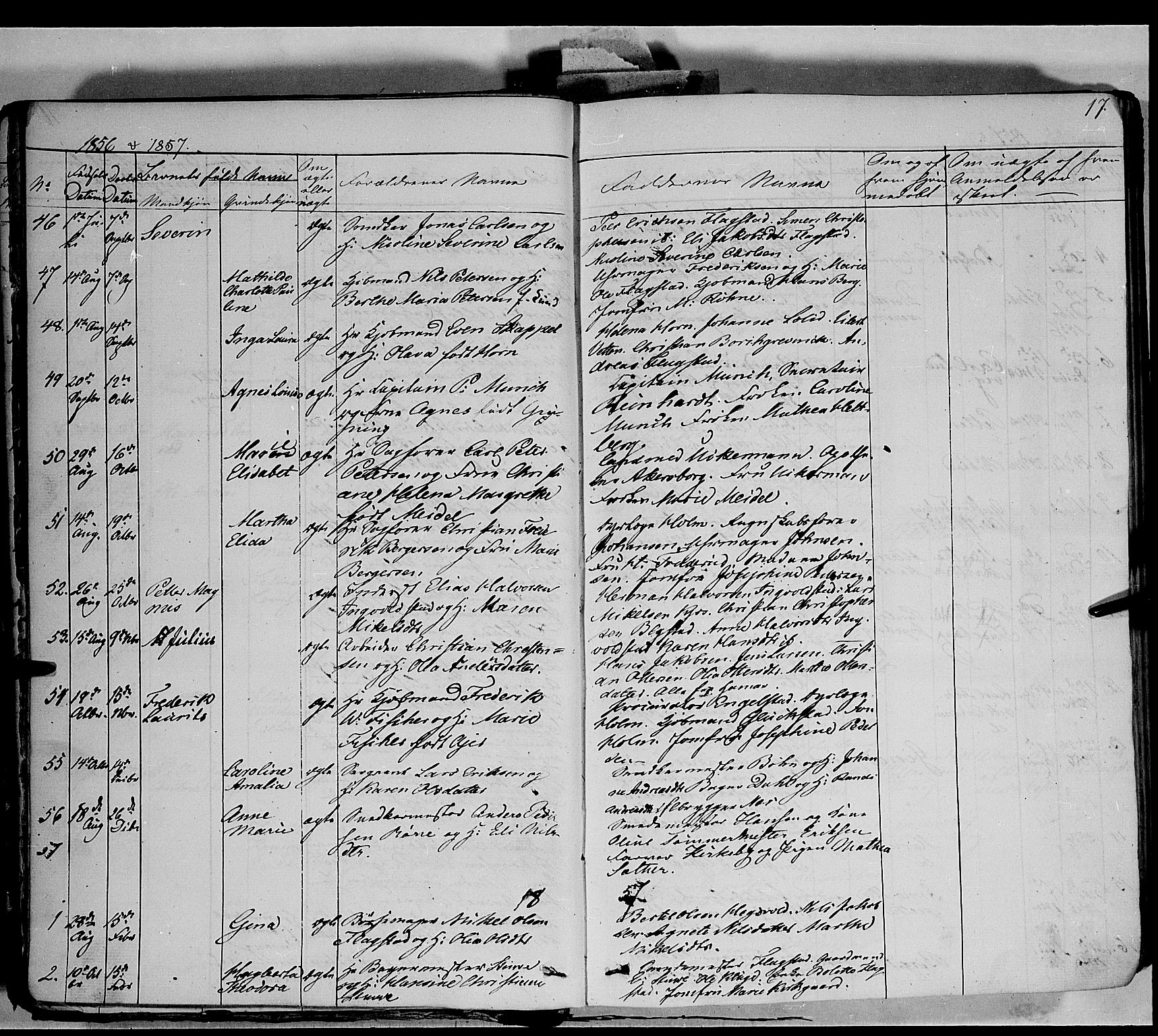 Vang prestekontor, Hedmark, SAH/PREST-008/H/Ha/Haa/L0011: Parish register (official) no. 11, 1852-1877, p. 17