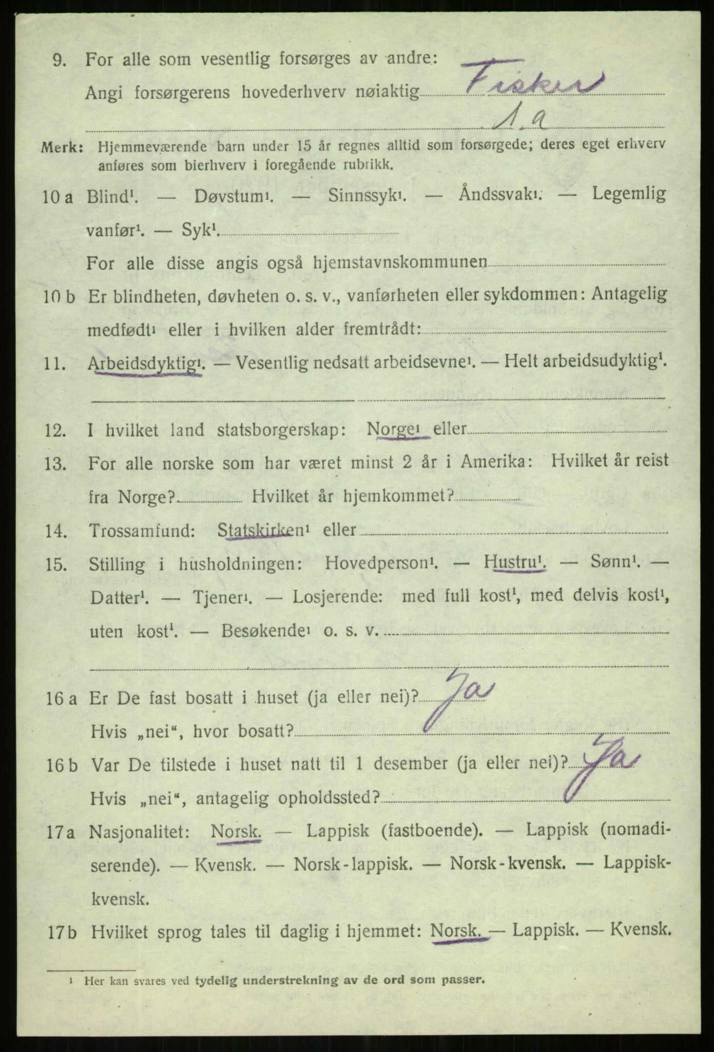 SATØ, 1920 census for Lenvik, 1920, p. 2783