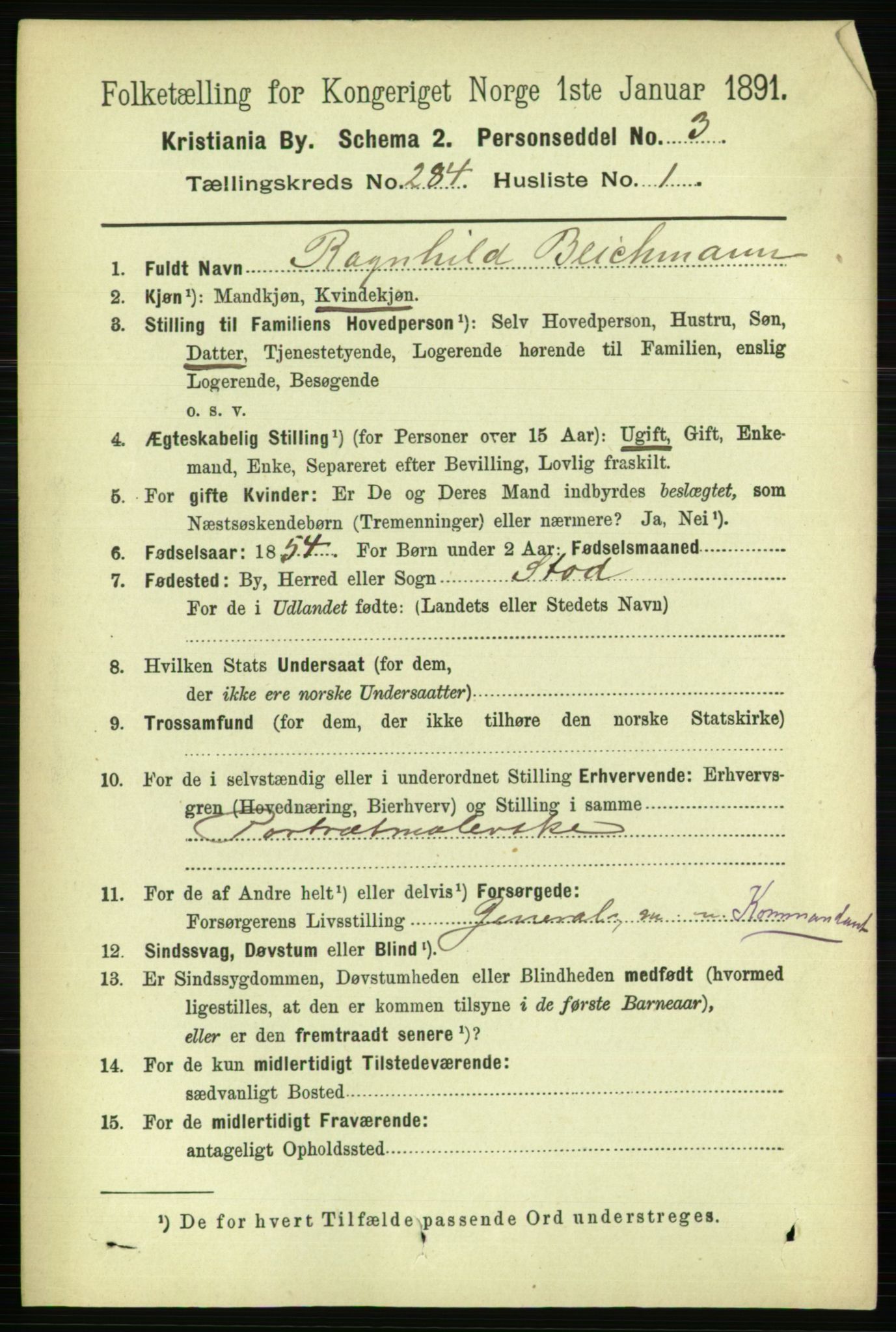 RA, 1891 census for 0301 Kristiania, 1891, p. 173523