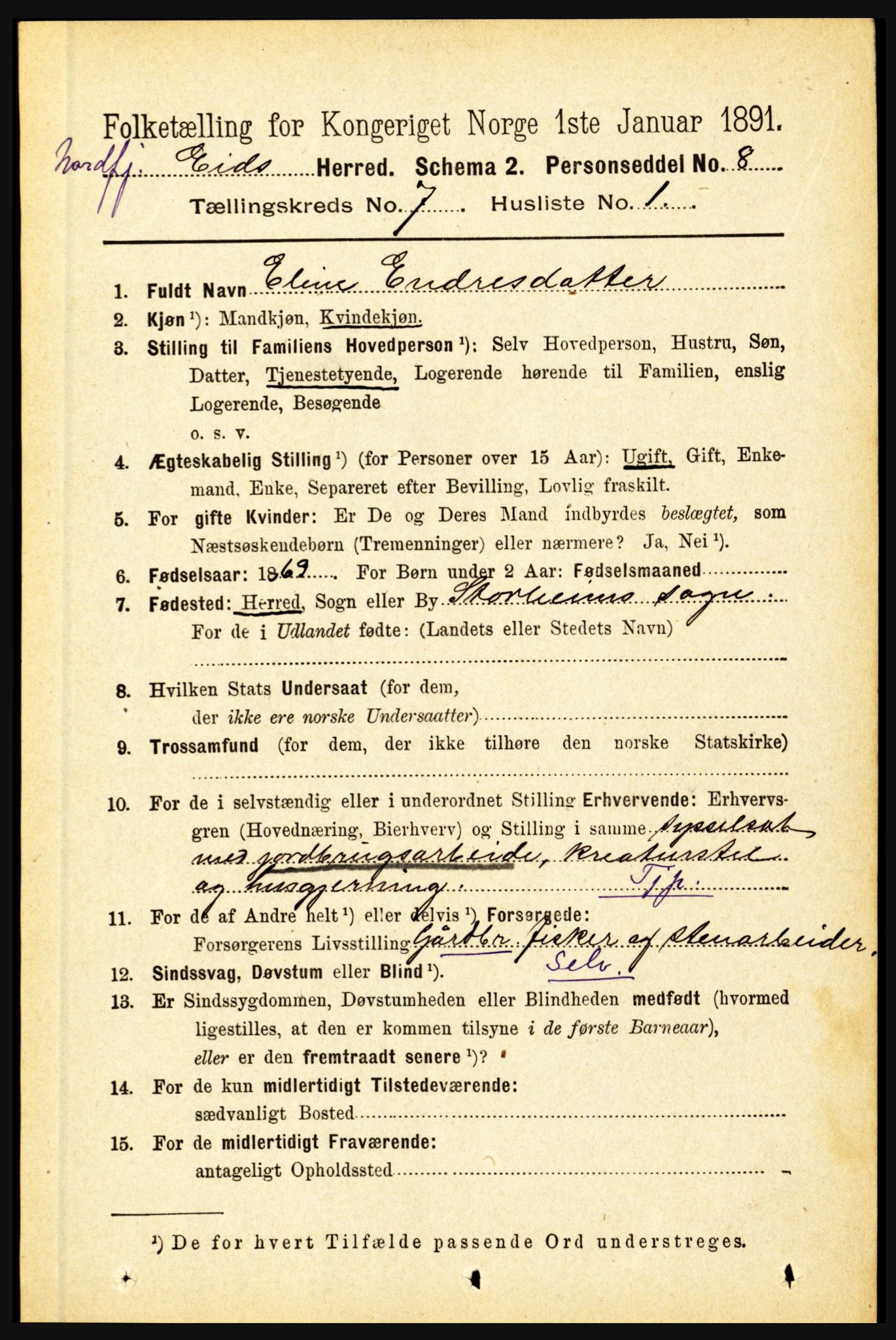 RA, 1891 census for 1443 Eid, 1891, p. 1791