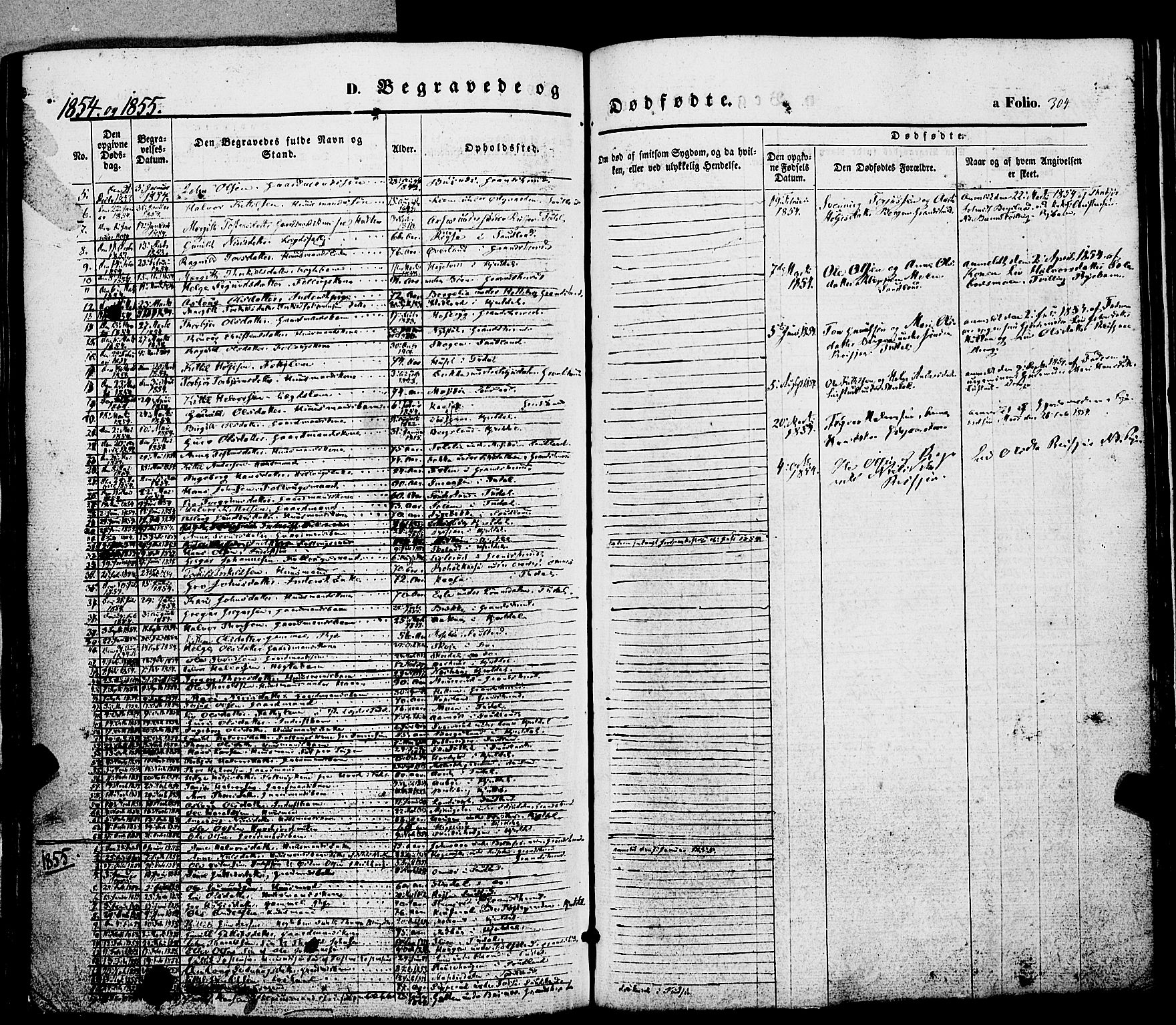 Hjartdal kirkebøker, SAKO/A-270/F/Fa/L0008: Parish register (official) no. I 8, 1844-1859, p. 304