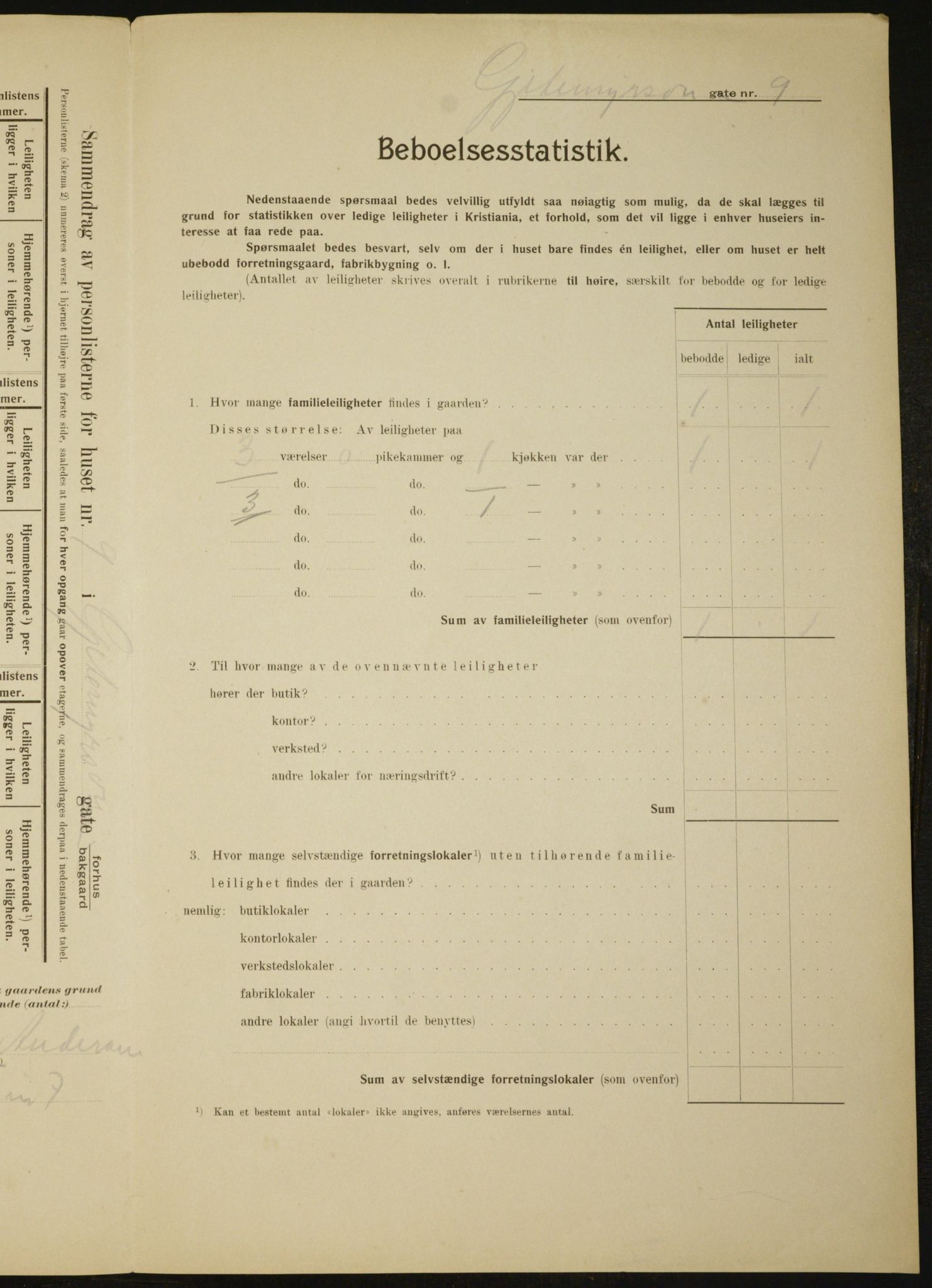 OBA, Municipal Census 1910 for Kristiania, 1910, p. 27331