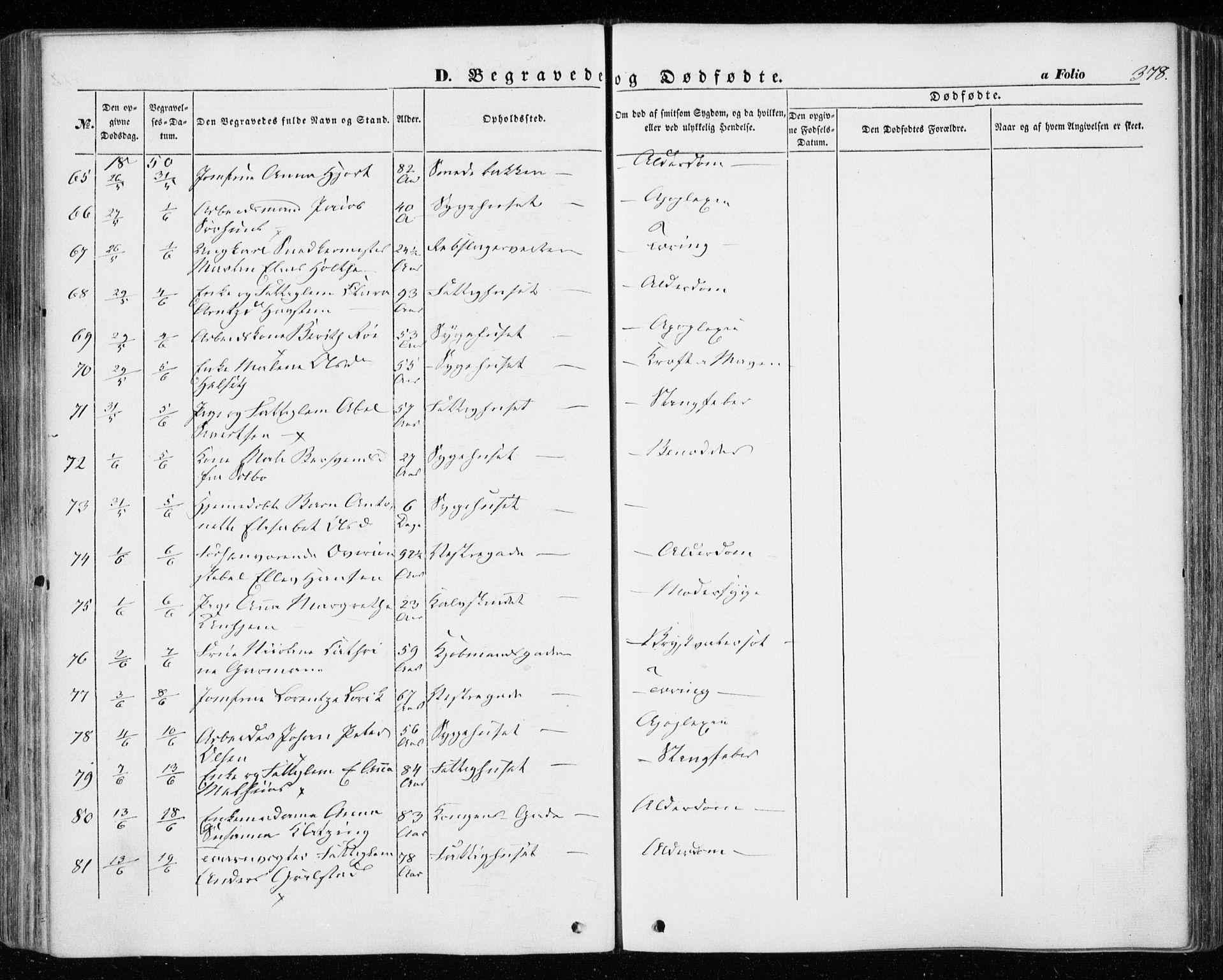 Ministerialprotokoller, klokkerbøker og fødselsregistre - Sør-Trøndelag, AV/SAT-A-1456/601/L0051: Parish register (official) no. 601A19, 1848-1857, p. 378