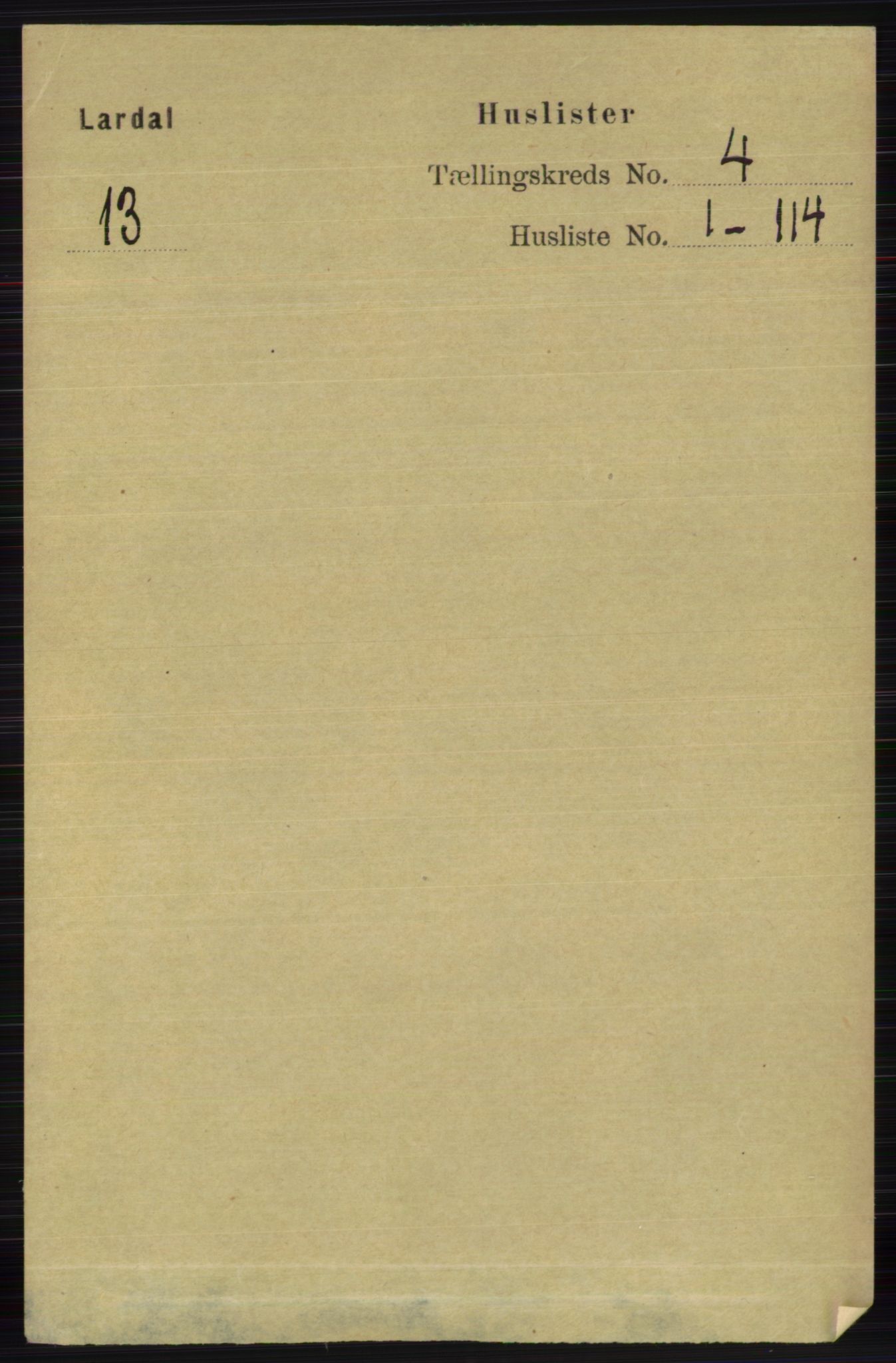 RA, 1891 census for 0728 Lardal, 1891, p. 1848