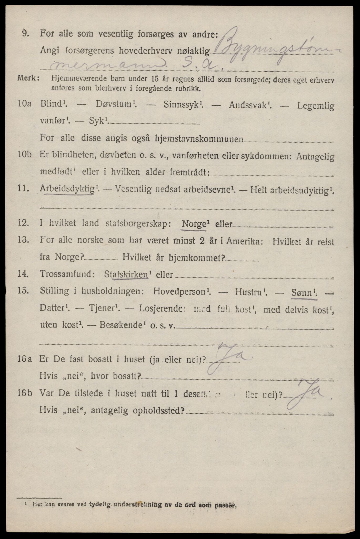 SAST, 1920 census for Skåre, 1920, p. 7853