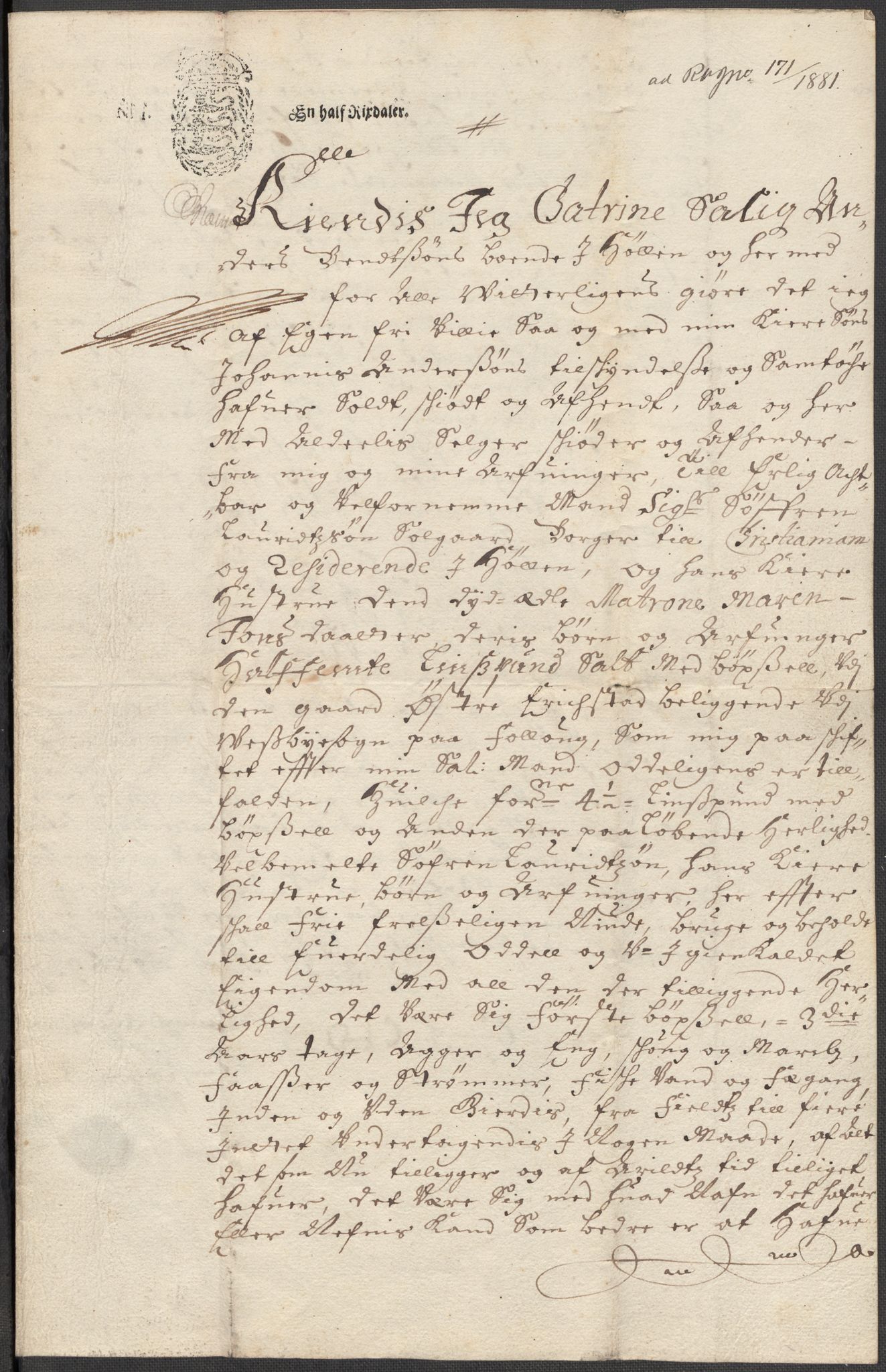 Riksarkivets diplomsamling, AV/RA-EA-5965/F15/L0001: Prestearkiv - Østfold, 1571-1795, p. 210