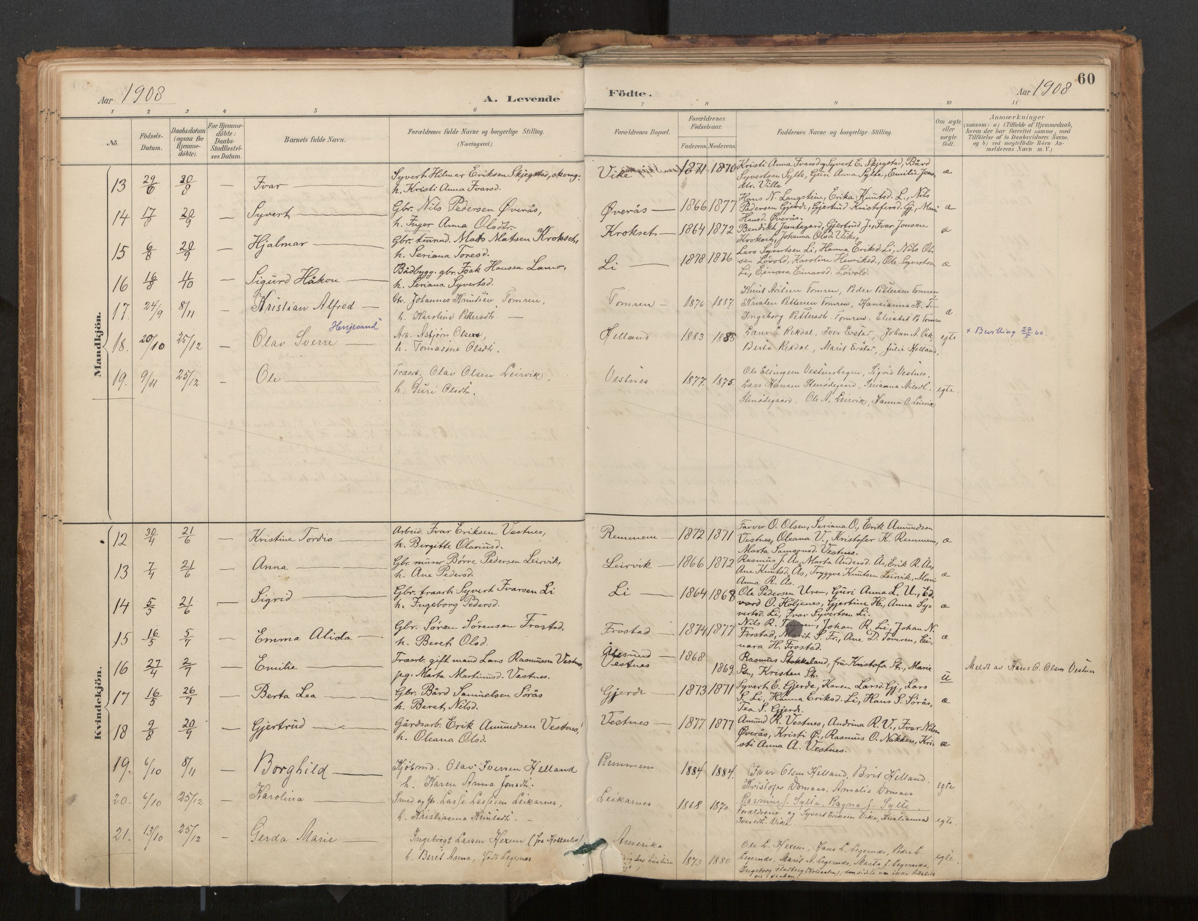 Ministerialprotokoller, klokkerbøker og fødselsregistre - Møre og Romsdal, AV/SAT-A-1454/539/L0531: Parish register (official) no. 539A04, 1887-1913, p. 60