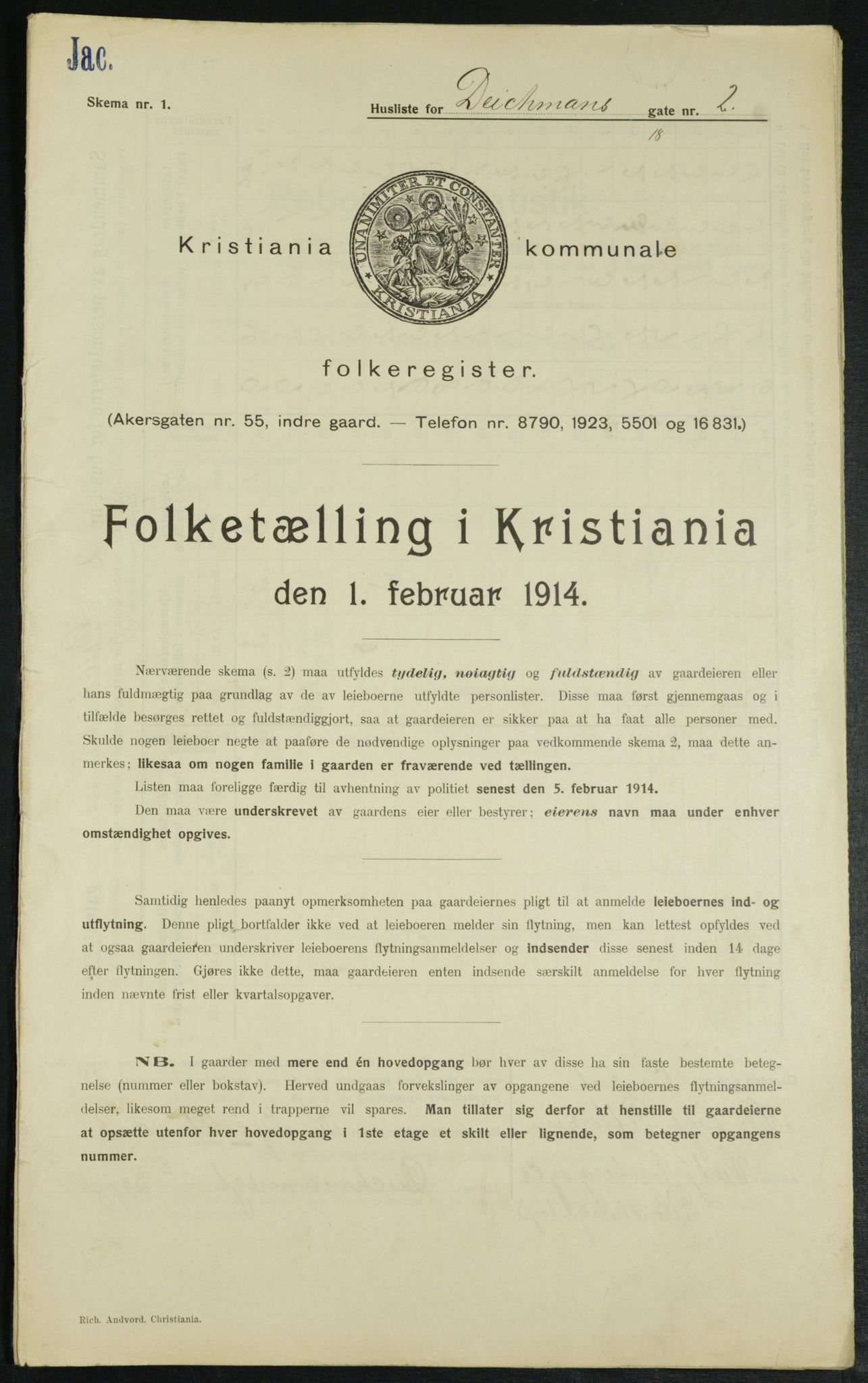 OBA, Municipal Census 1914 for Kristiania, 1914, p. 15530