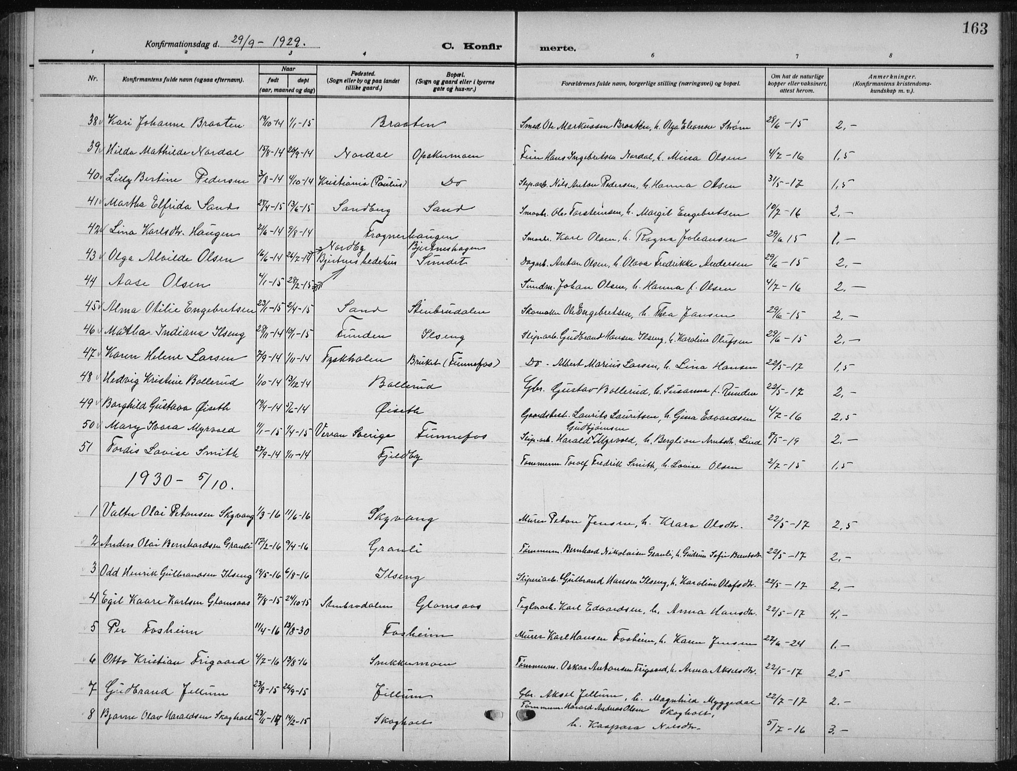 Nes prestekontor Kirkebøker, SAO/A-10410/G/Ga/L0003: Parish register (copy) no. I 3, 1913-1941, p. 163