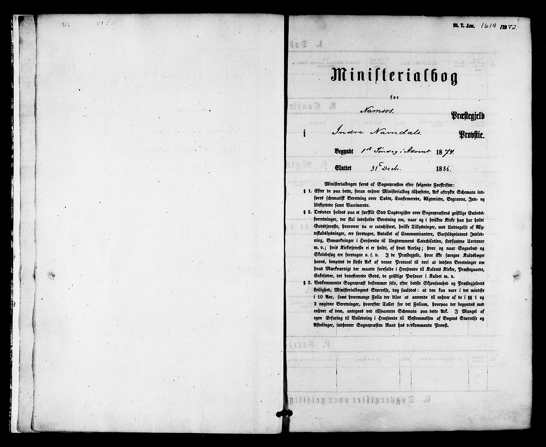 Ministerialprotokoller, klokkerbøker og fødselsregistre - Nord-Trøndelag, SAT/A-1458/768/L0572: Parish register (official) no. 768A07, 1874-1886