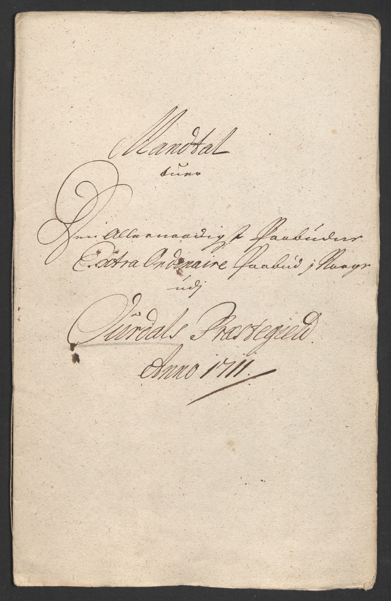 Rentekammeret inntil 1814, Reviderte regnskaper, Fogderegnskap, AV/RA-EA-4092/R18/L1308: Fogderegnskap Hadeland, Toten og Valdres, 1711, p. 343