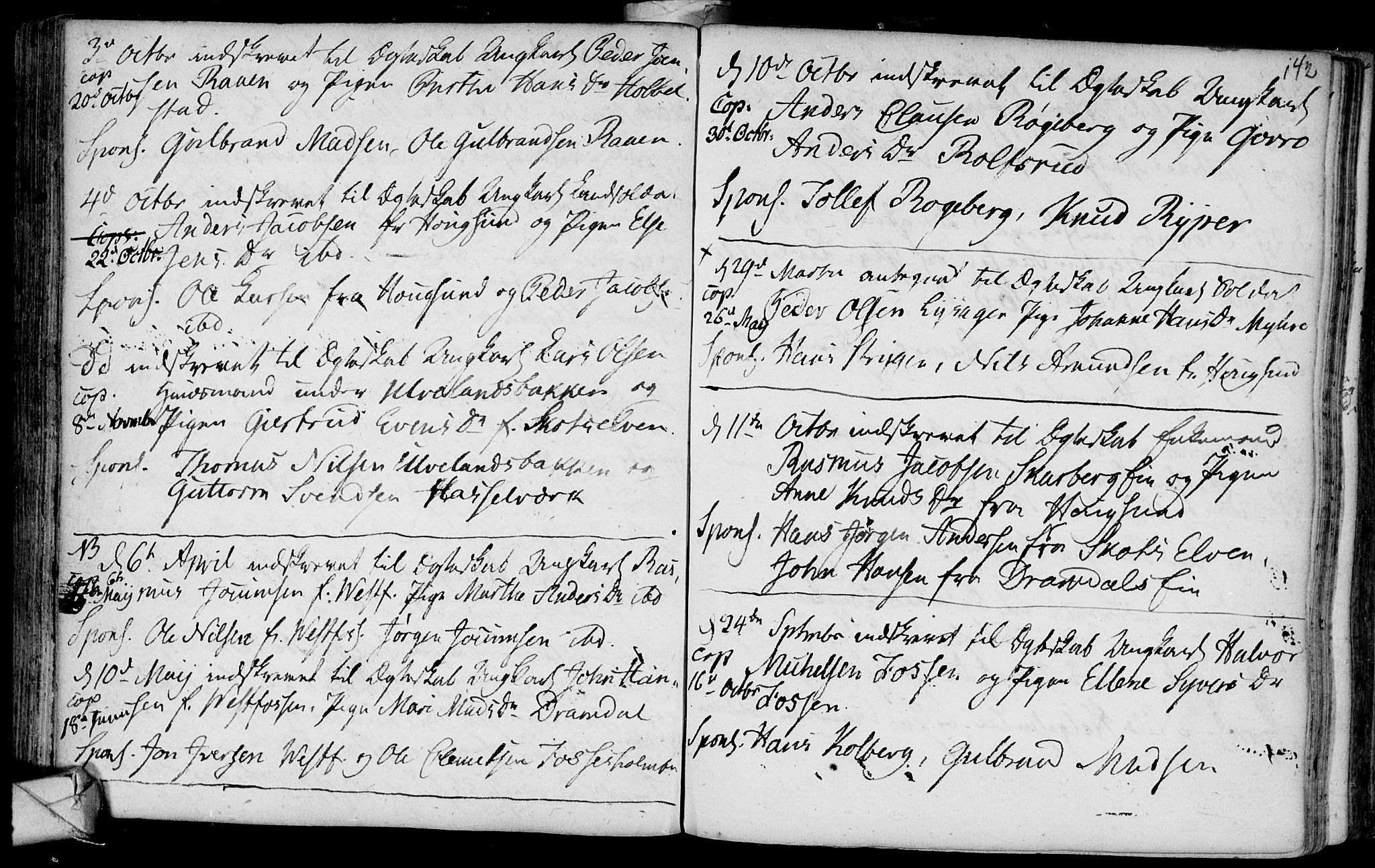 Eiker kirkebøker, AV/SAKO-A-4/F/Fa/L0007: Parish register (official) no. I 7 /1, 1733-1808, p. 142