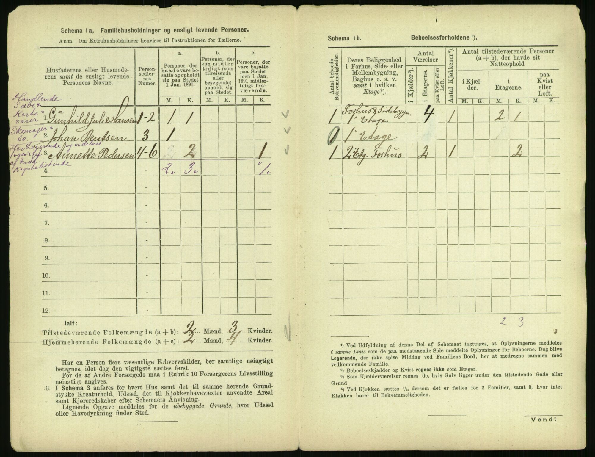 RA, 1891 census for 0301 Kristiania, 1891, p. 12997