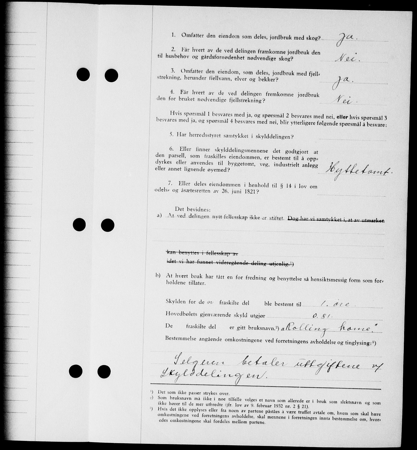 Onsøy sorenskriveri, SAO/A-10474/G/Ga/Gab/L0018: Mortgage book no. II A-18, 1946-1947, Diary no: : 3207/1946