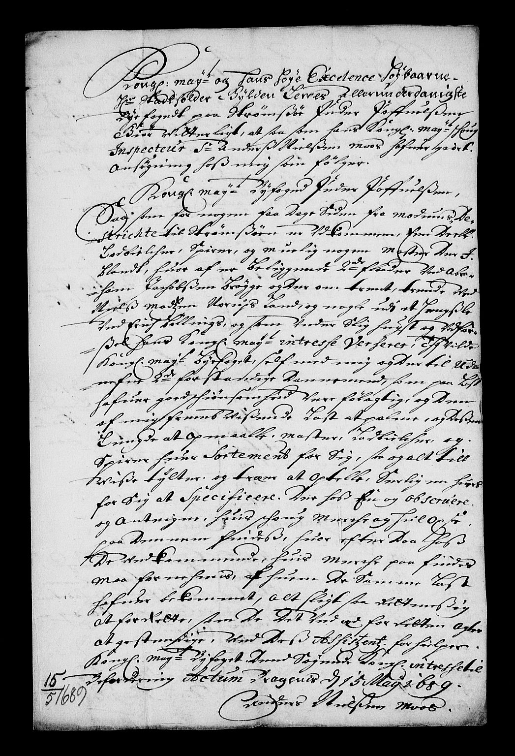 Stattholderembetet 1572-1771, AV/RA-EA-2870/Af/L0002: Avskrifter av vedlegg til originale supplikker, nummerert i samsvar med supplikkbøkene, 1687-1689, p. 383