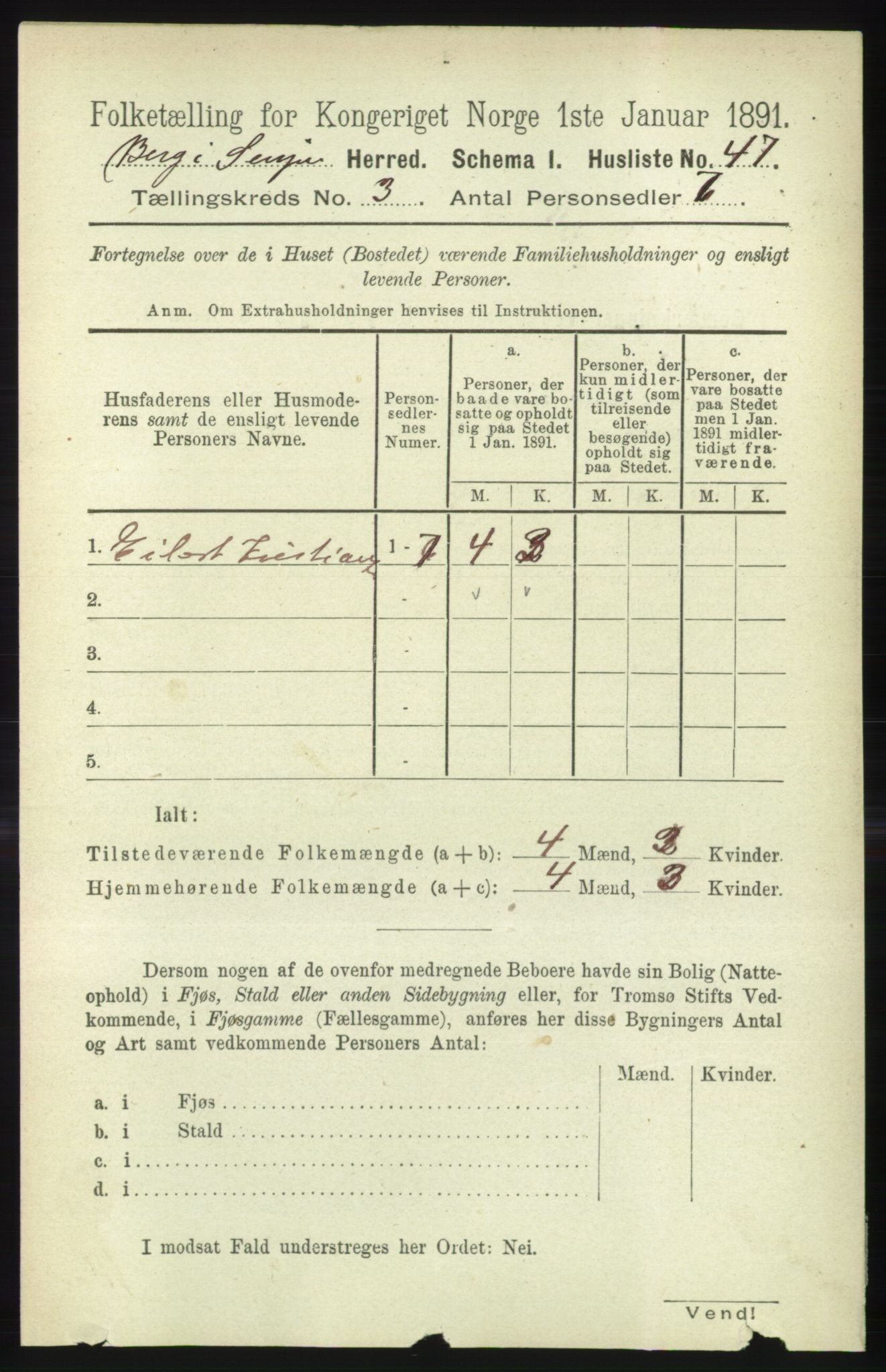 RA, 1891 census for 1929 Berg, 1891, p. 1018